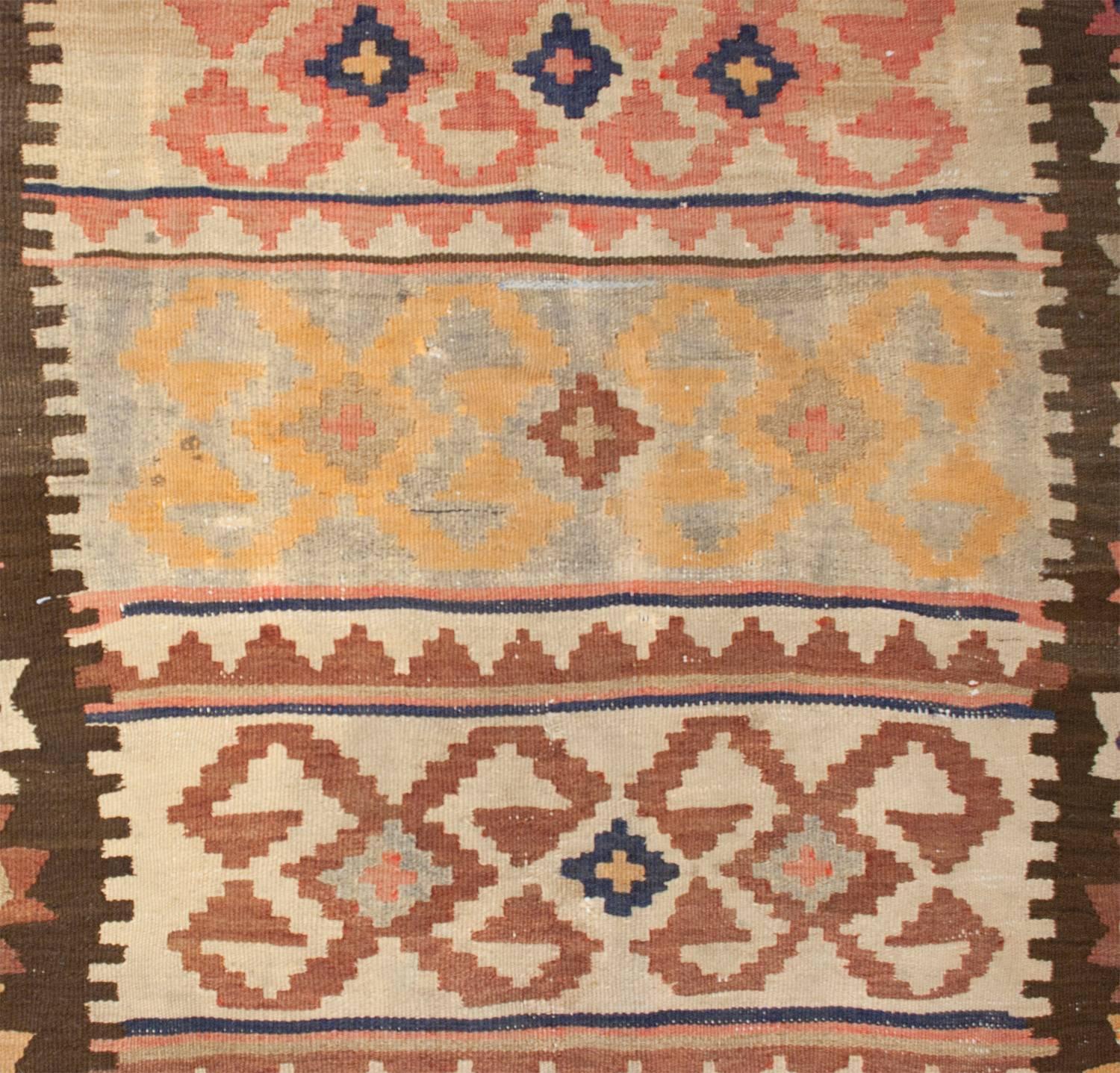 Early 20th Century Shahsavan Kilim Runner For Sale