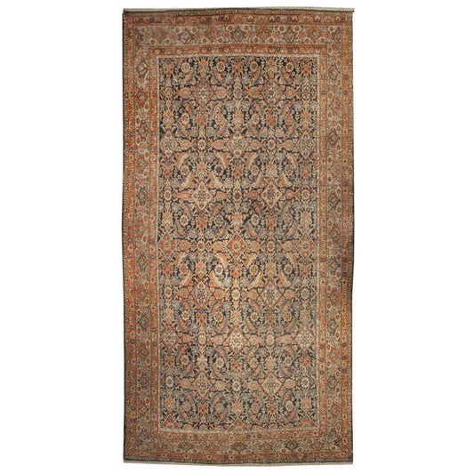 19th Century Ferehan Herati Rug For Sale