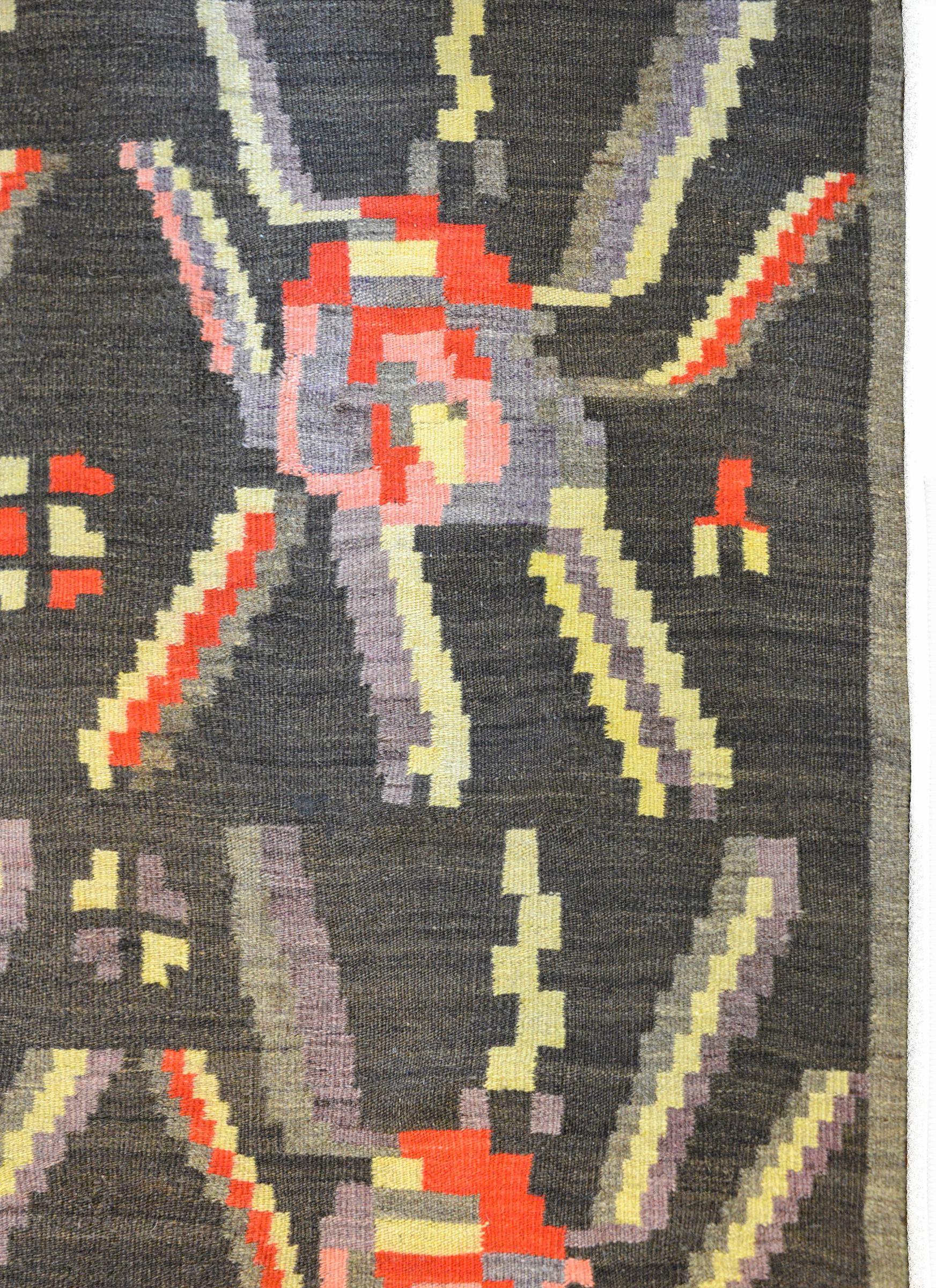 Early 20th Century Bessarabian Kilim Runner For Sale