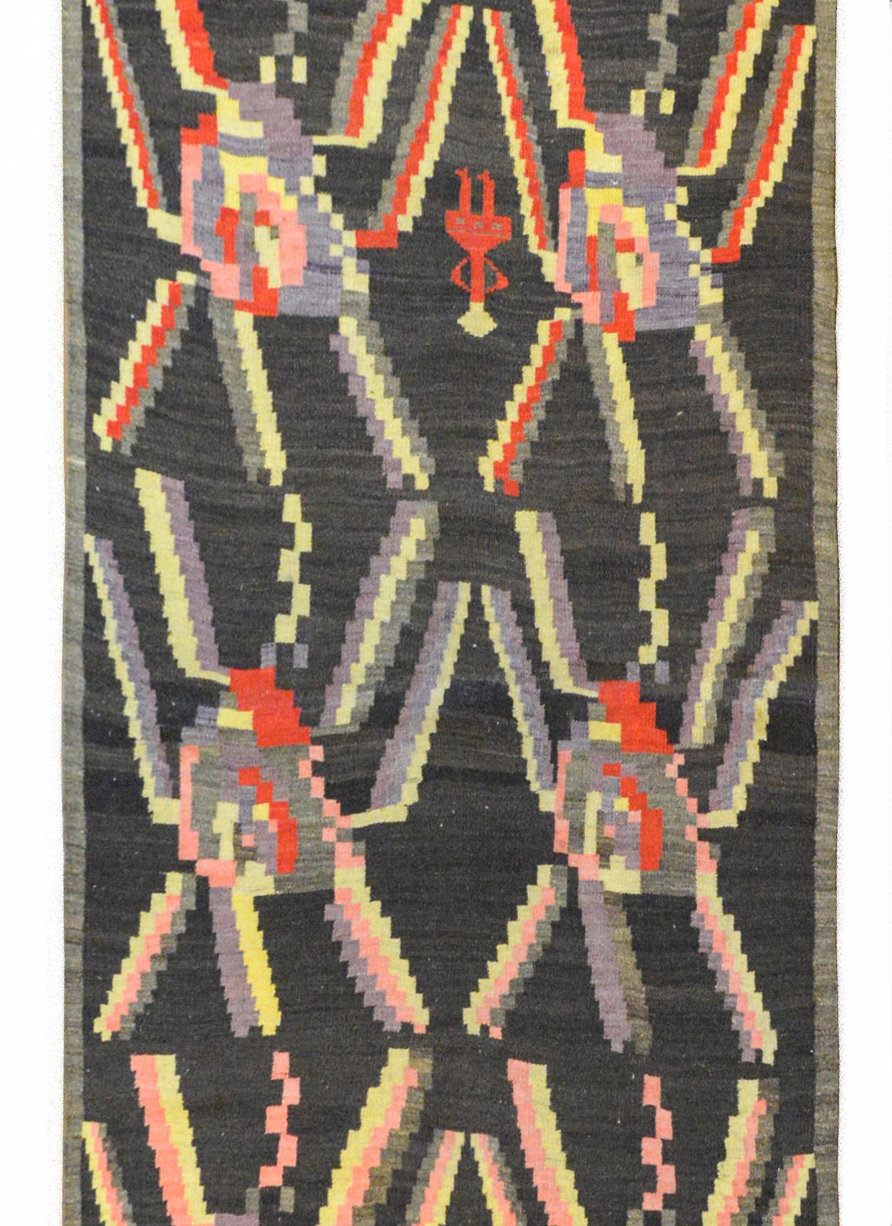 Early 20th Century Bessarabian Kilim Runner For Sale