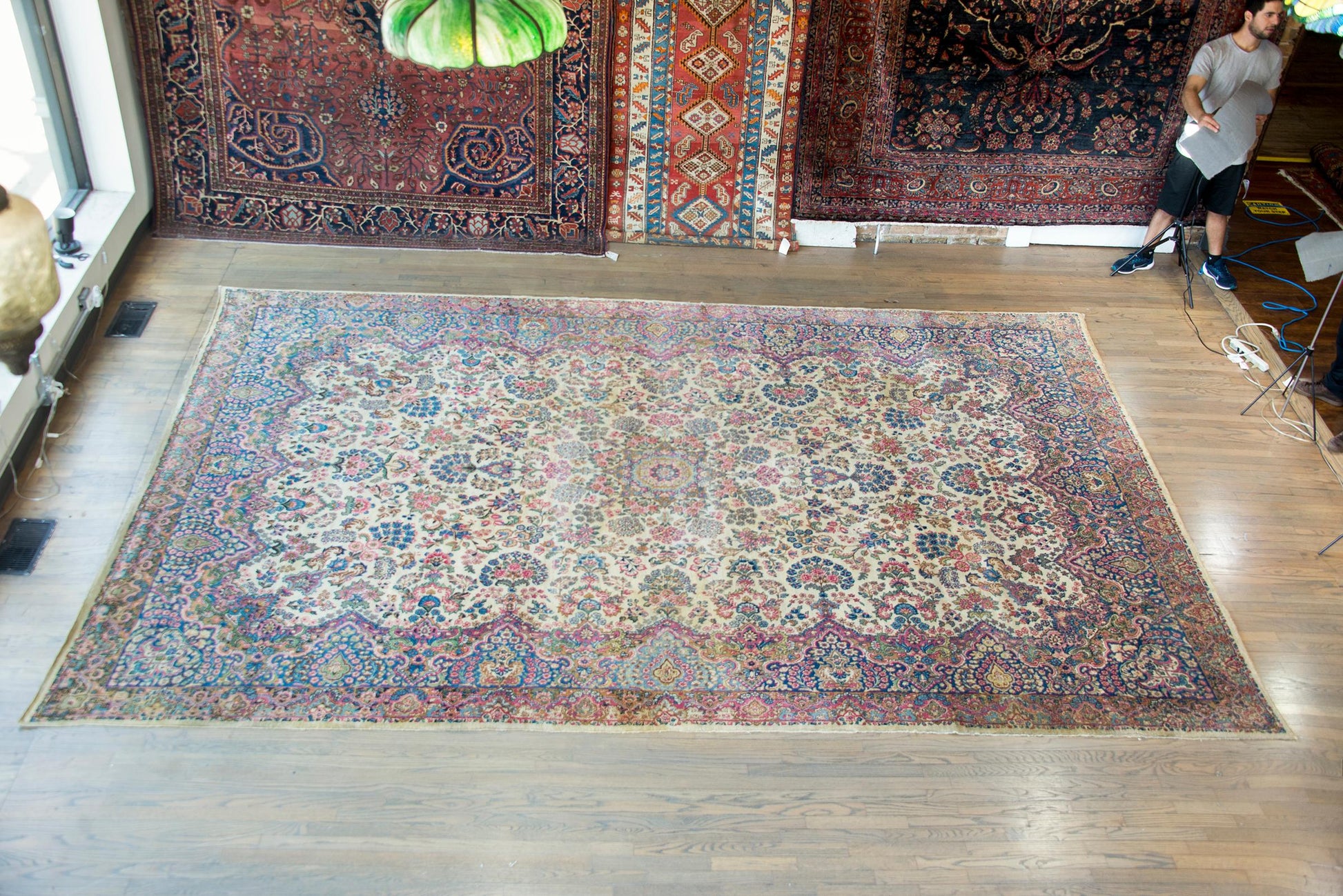 Early 20th Century Persian Kirman Rug For Sale