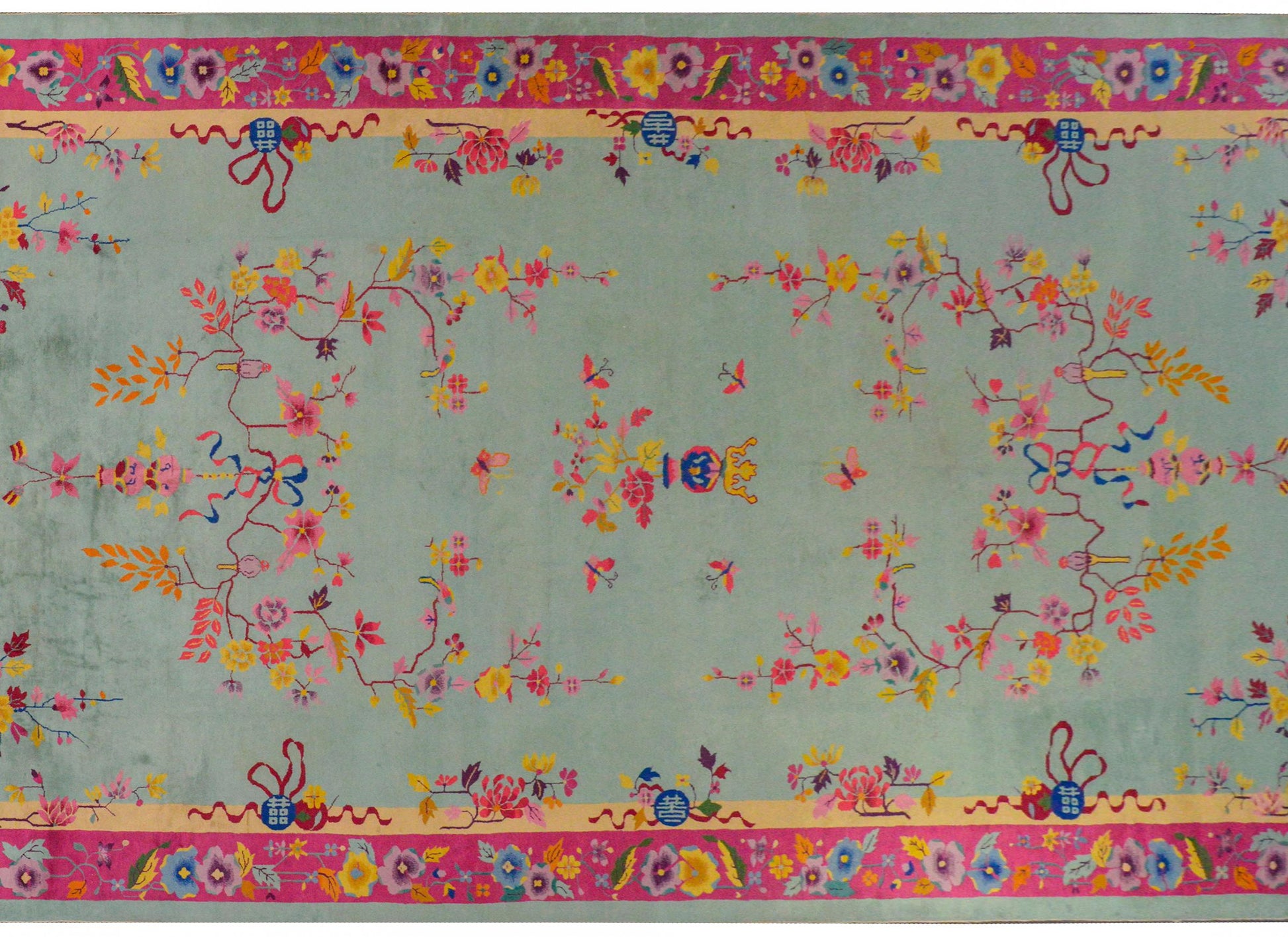 Brilliant Chinese Art Deco Rug For Sale