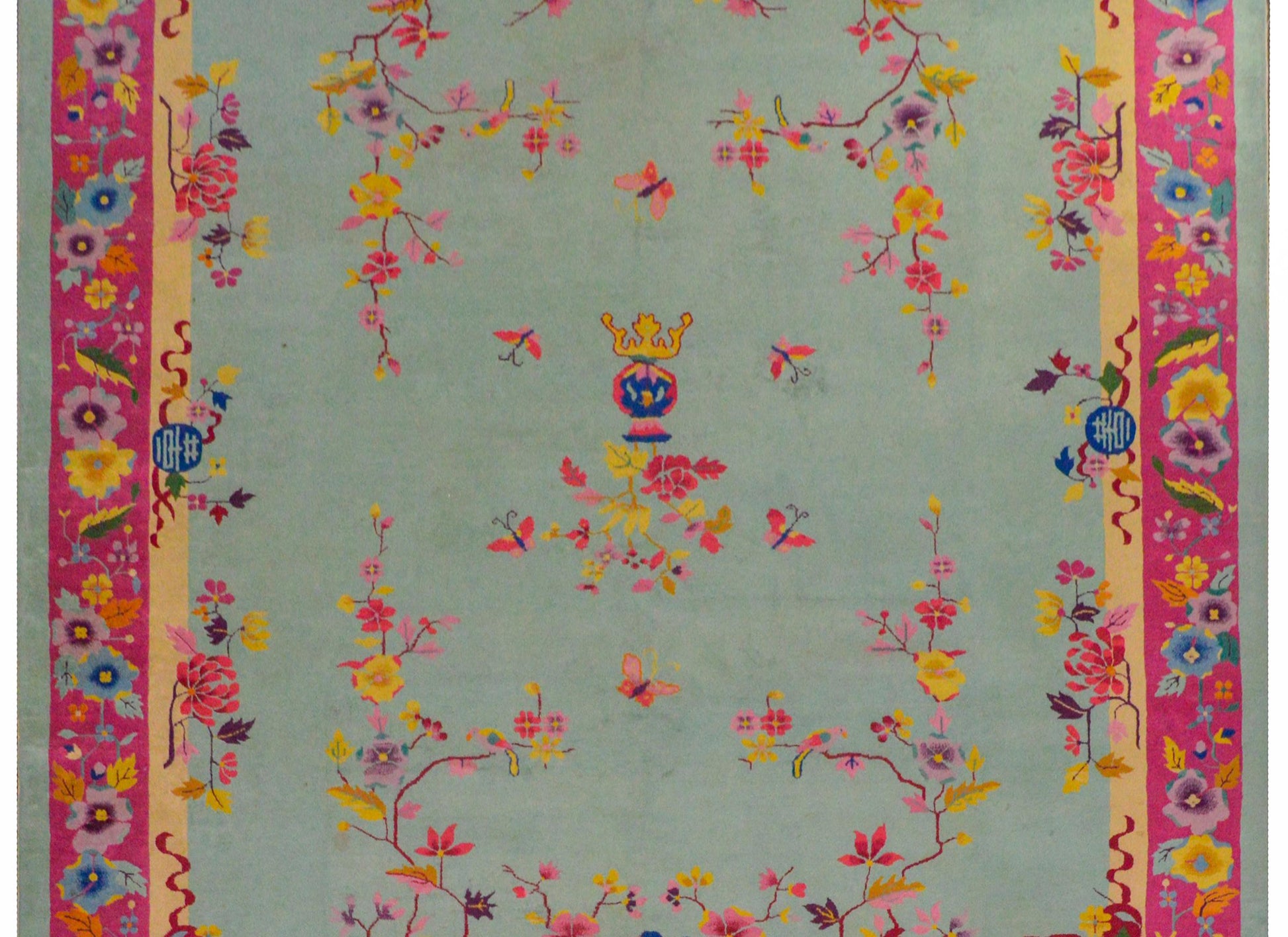 Brilliant Chinese Art Deco Rug For Sale