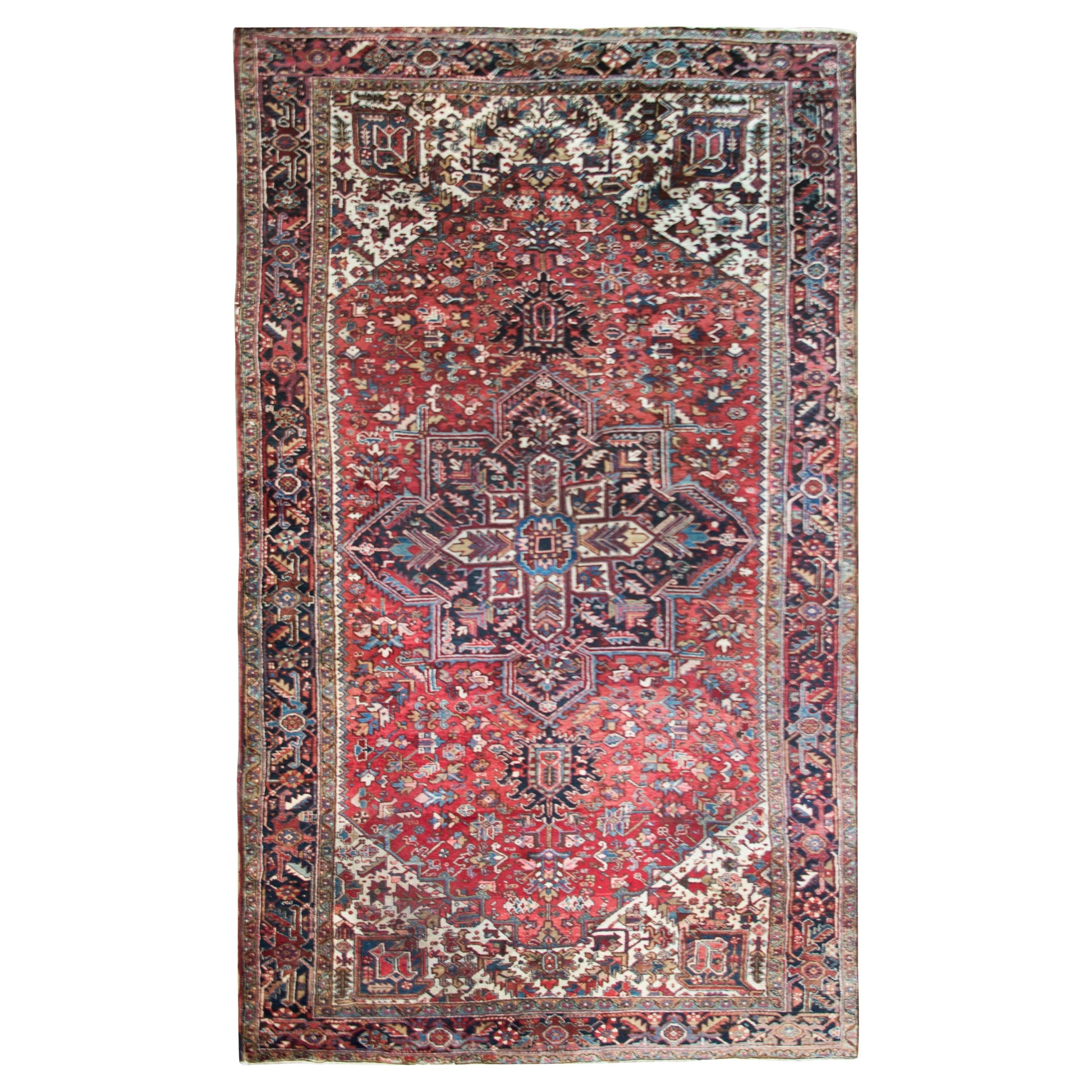 Early 20th Century Persian Heriz Rug For Sale