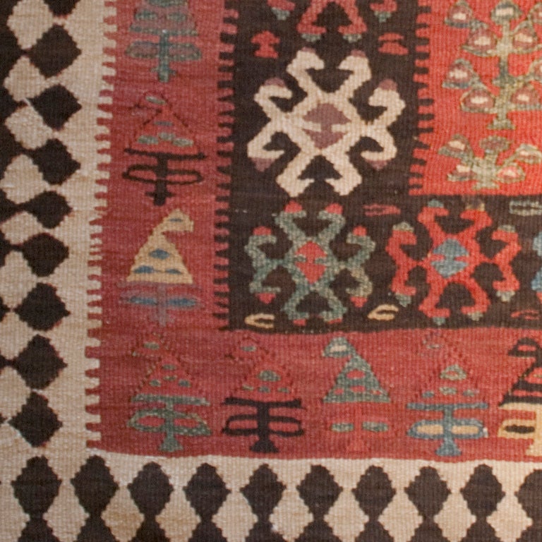 Early 20th Century Azari Kilim Carpet For Sale