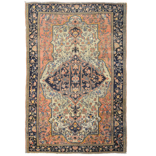 Wonderful 19h Century Sarouk Farahan Rug For Sale