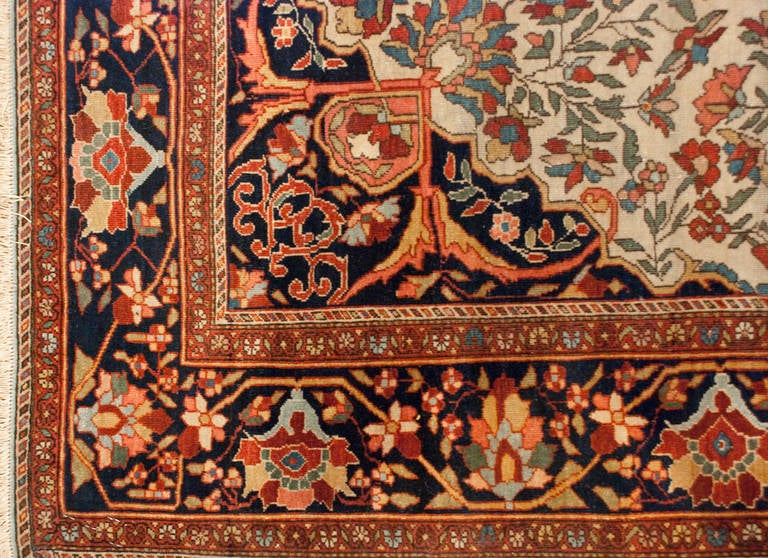 19th Century Sarouk Farahan Rug For Sale