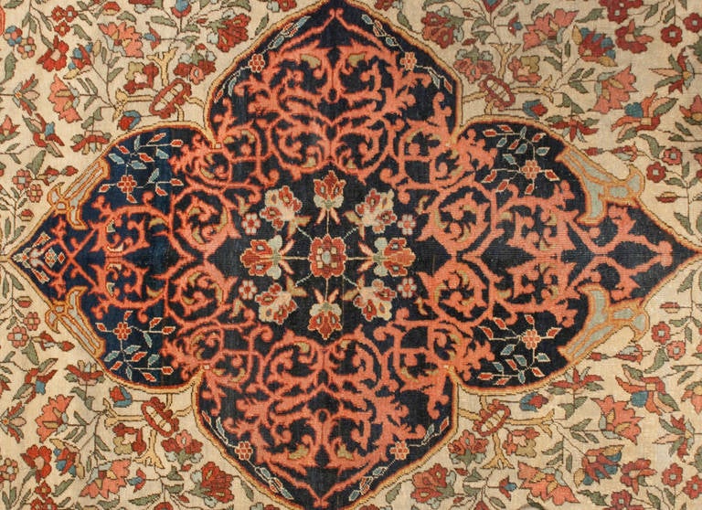 19th Century Sarouk Farahan Rug For Sale
