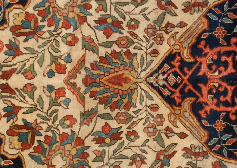 19th Century Sarouk Farahan Rug For Sale