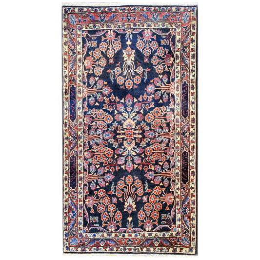 Bold Early 20th Century Sarouk Mohajeran Rug For Sale