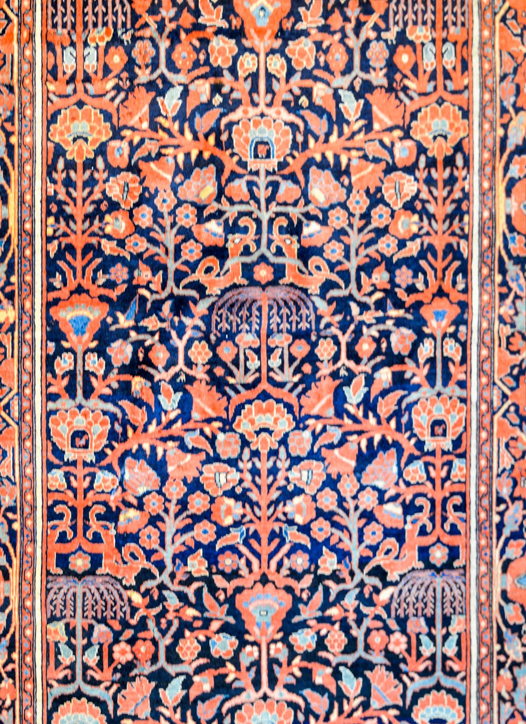 Wonderful Early 20th Century Sarouk Farahan Rug For Sale