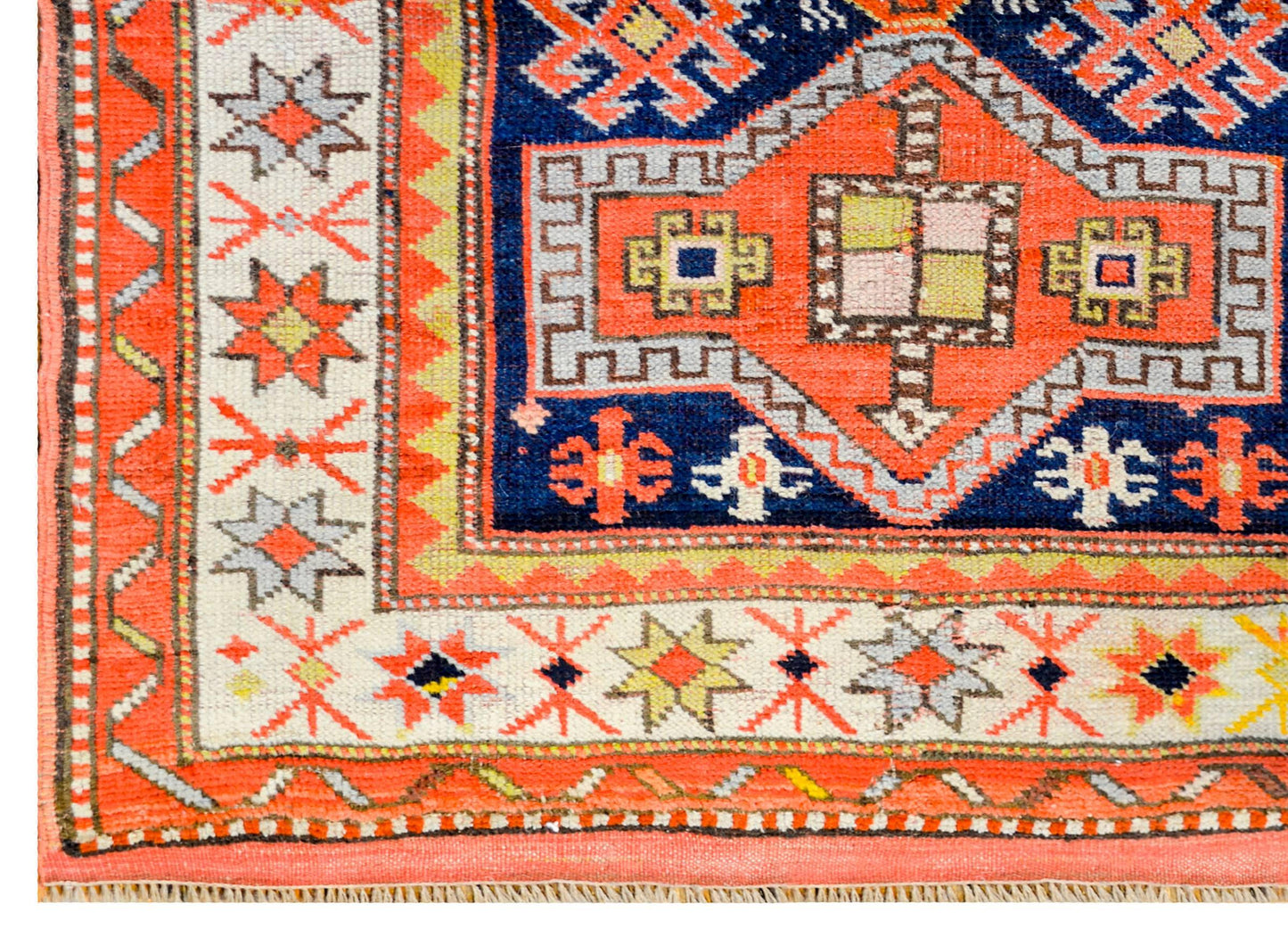 Antique 19th Century Kazak Rug For Sale