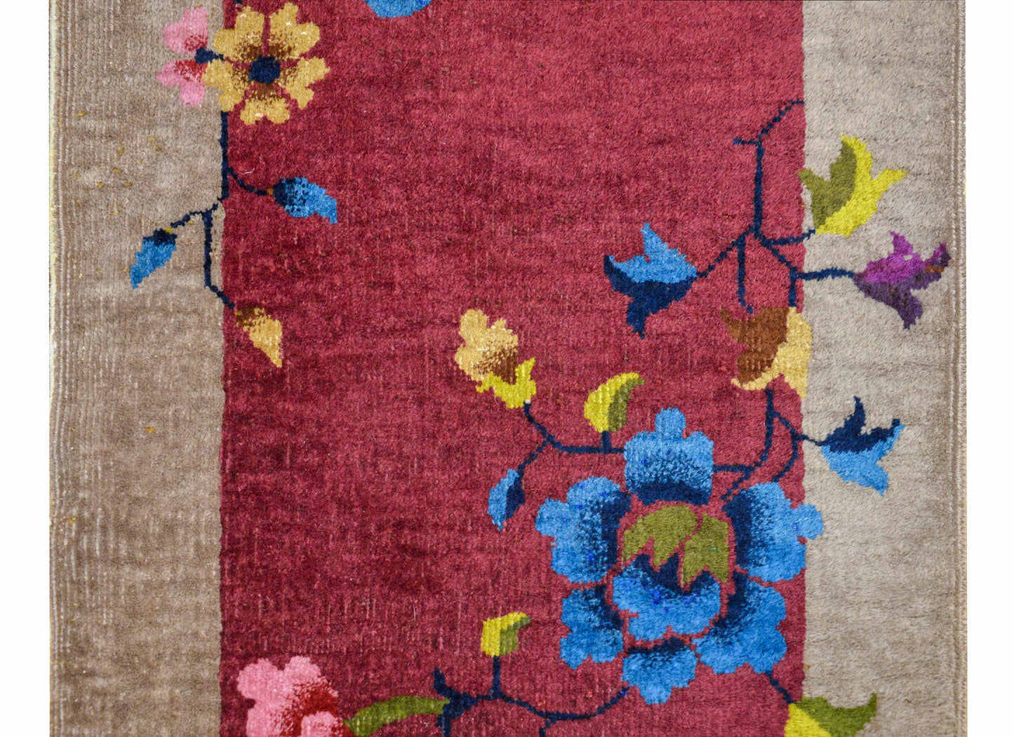 Petite Chinese Art Deco Rug For Sale