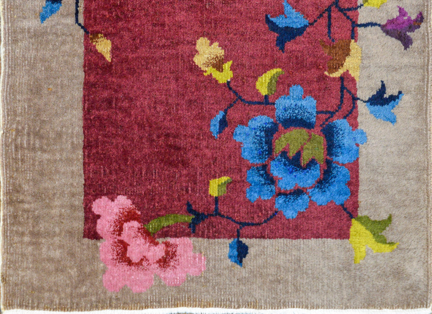 Petite Chinese Art Deco Rug For Sale