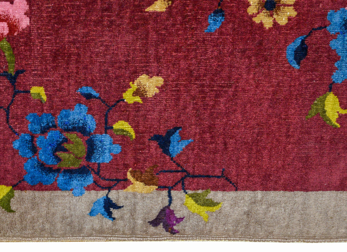 Petite Chinese Art Deco Rug For Sale