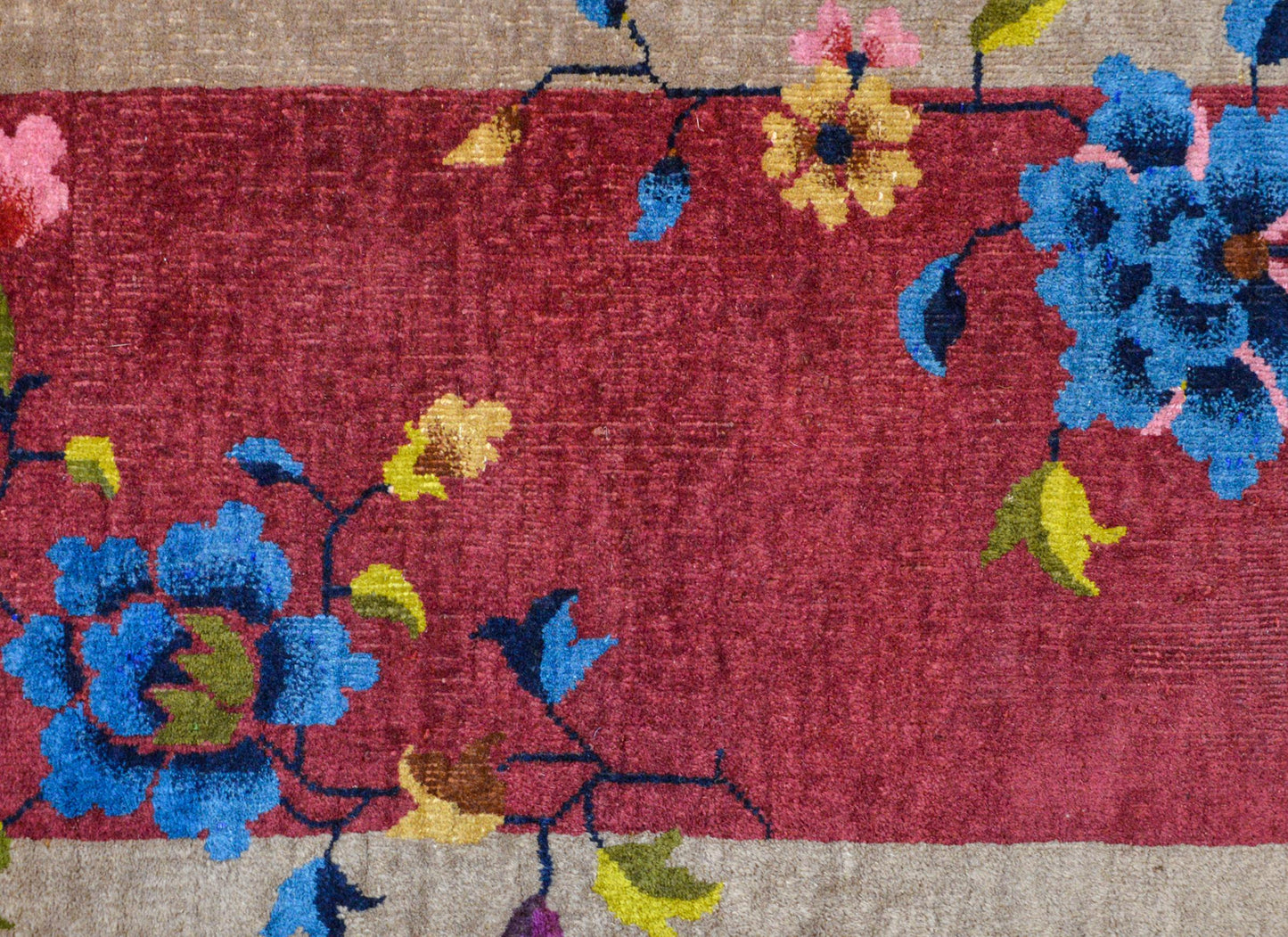 Petite Chinese Art Deco Rug For Sale