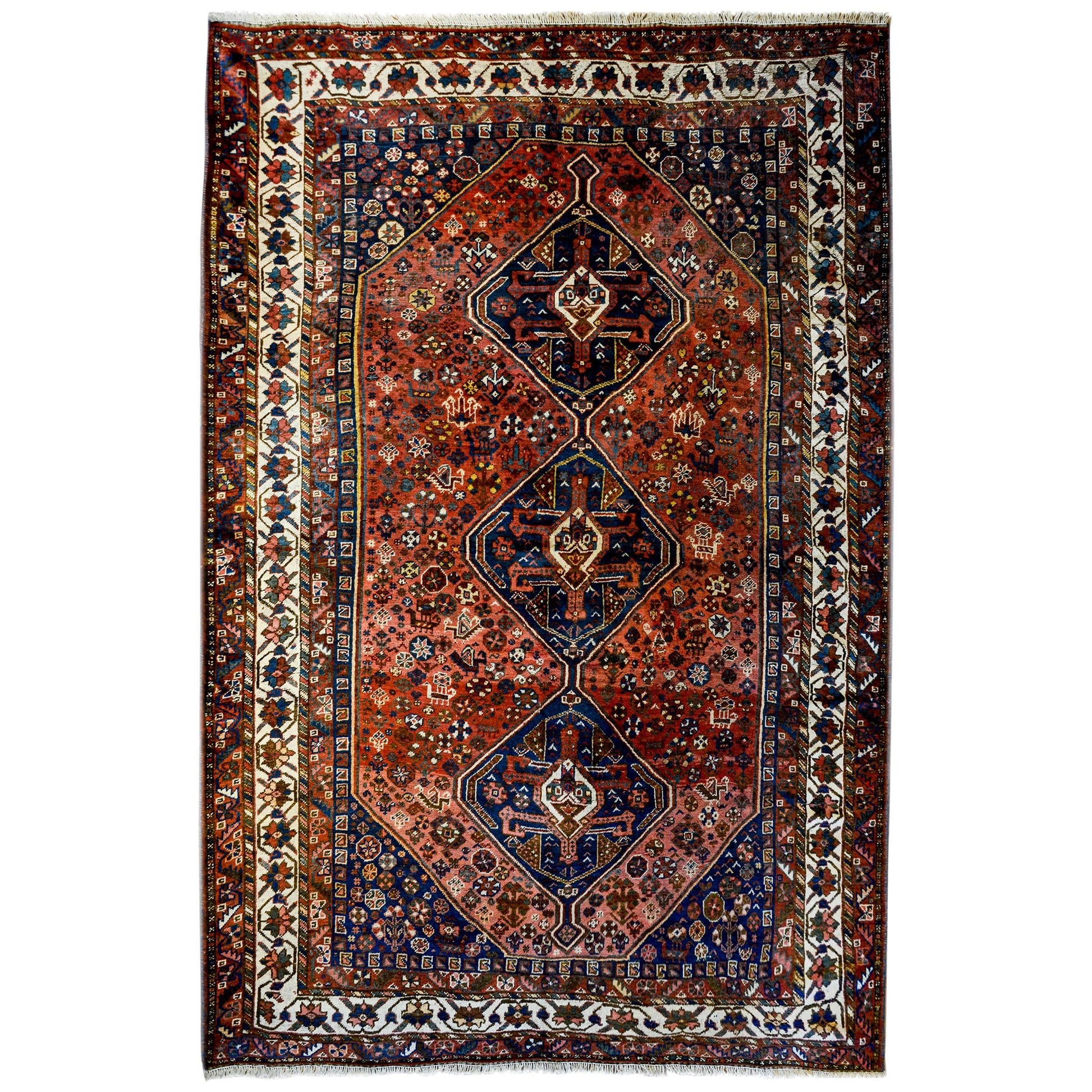 Outstanding Early 20th Century Ghashghaei Rug For Sale