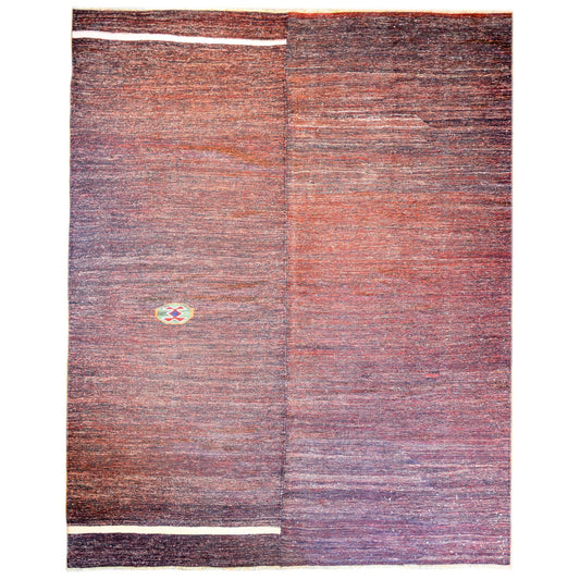 Vintage Asymmetrical Gabbeh Kilim Rug For Sale
