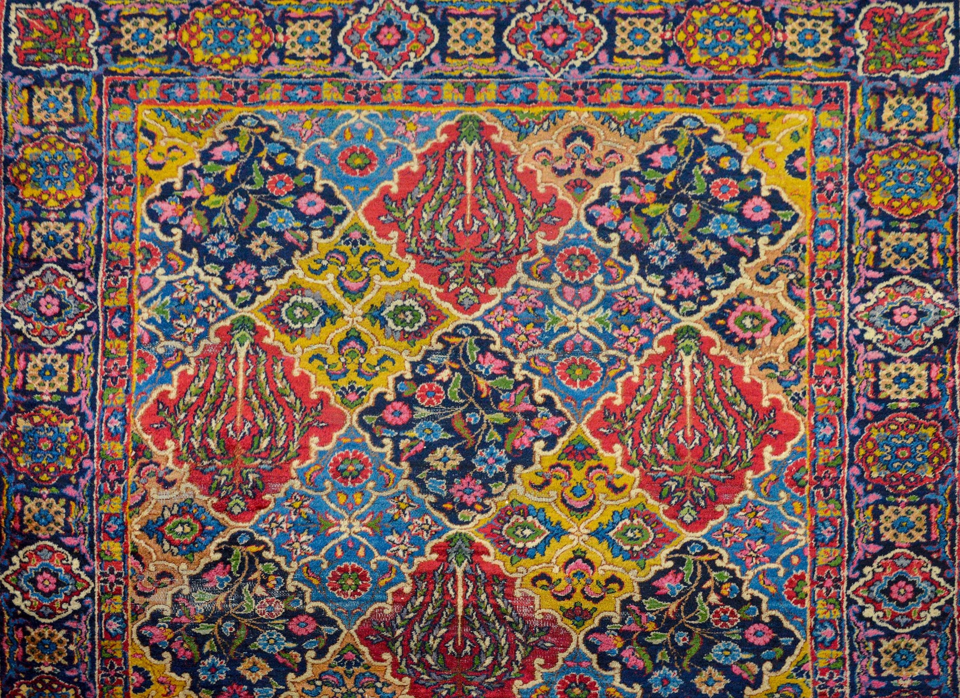 Whimsical Early 20th Century Yazd Runner For Sale