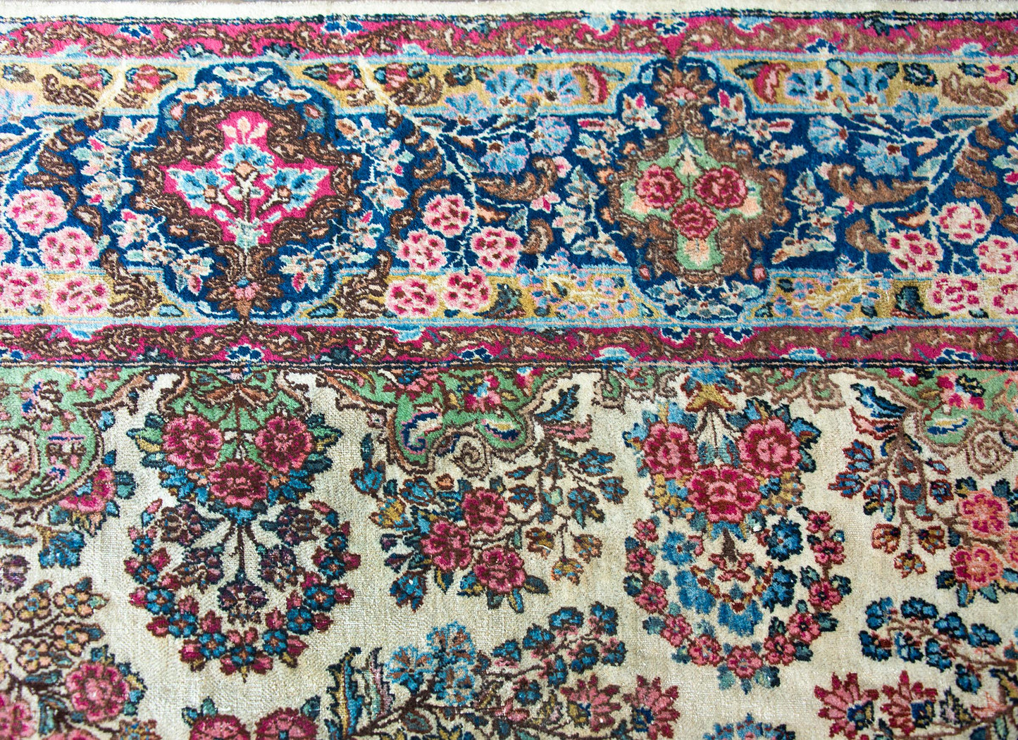 Early 20th Century Persian Kirman Rug For Sale