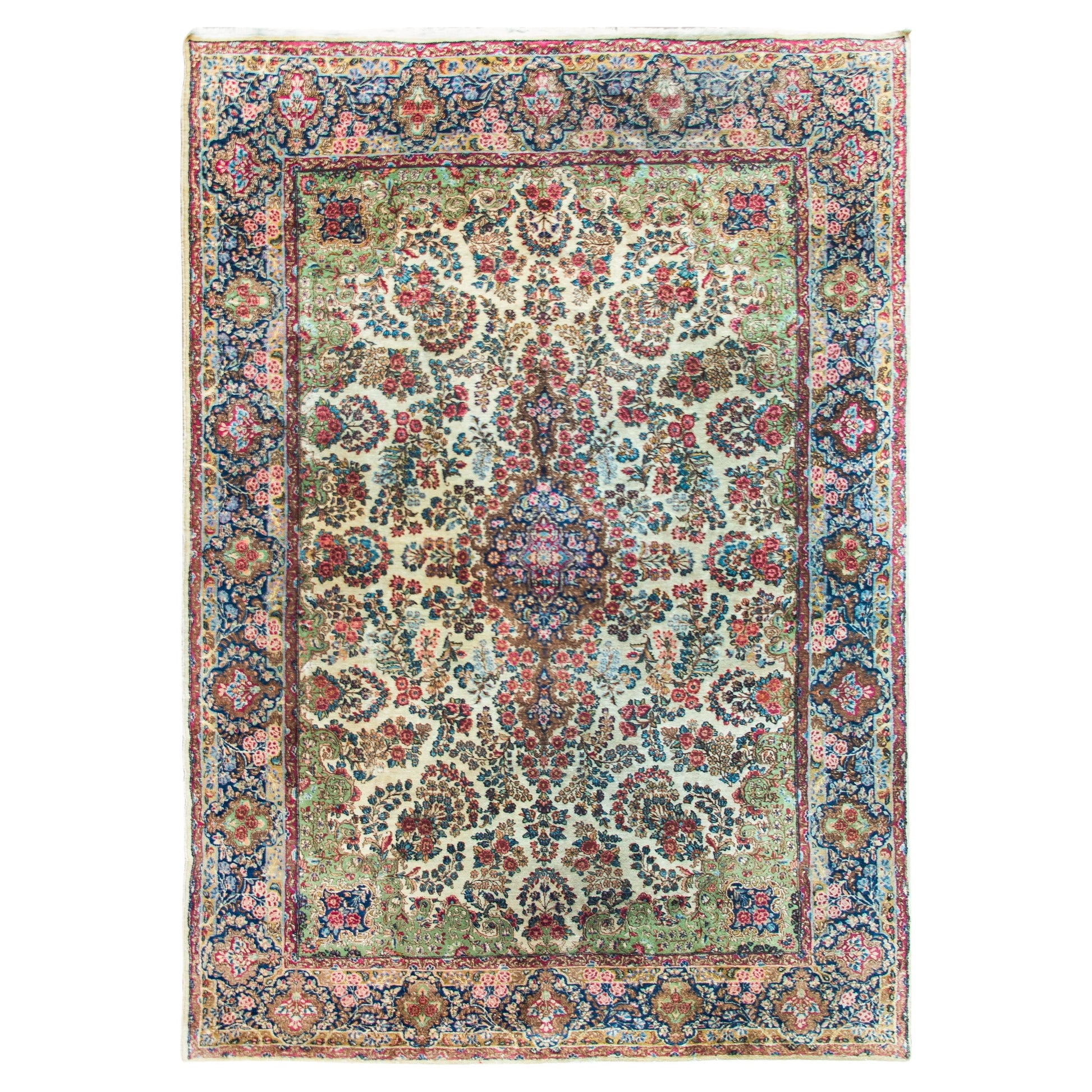 Early 20th Century Persian Kirman Rug For Sale