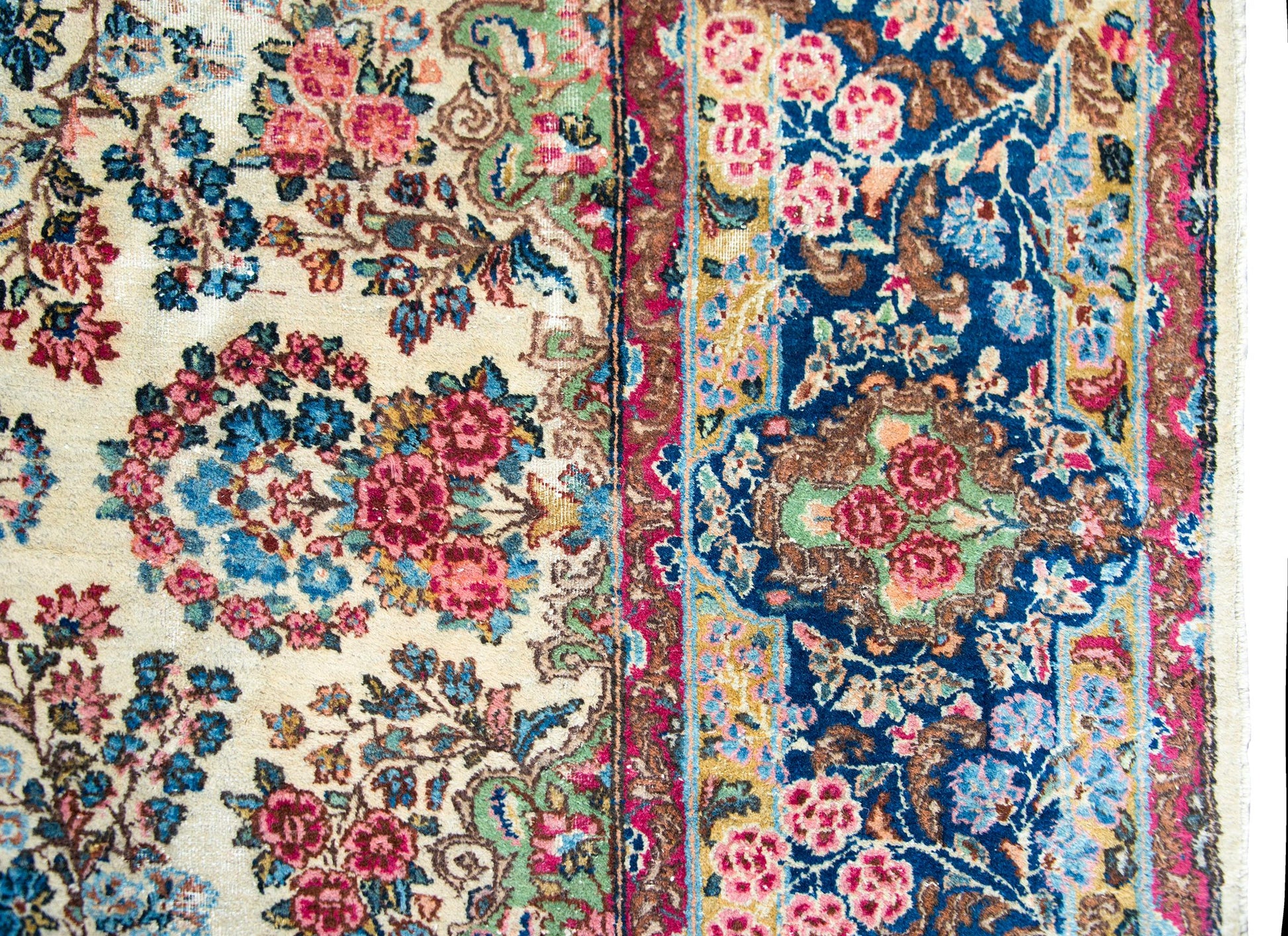 Early 20th Century Persian Kirman Rug For Sale