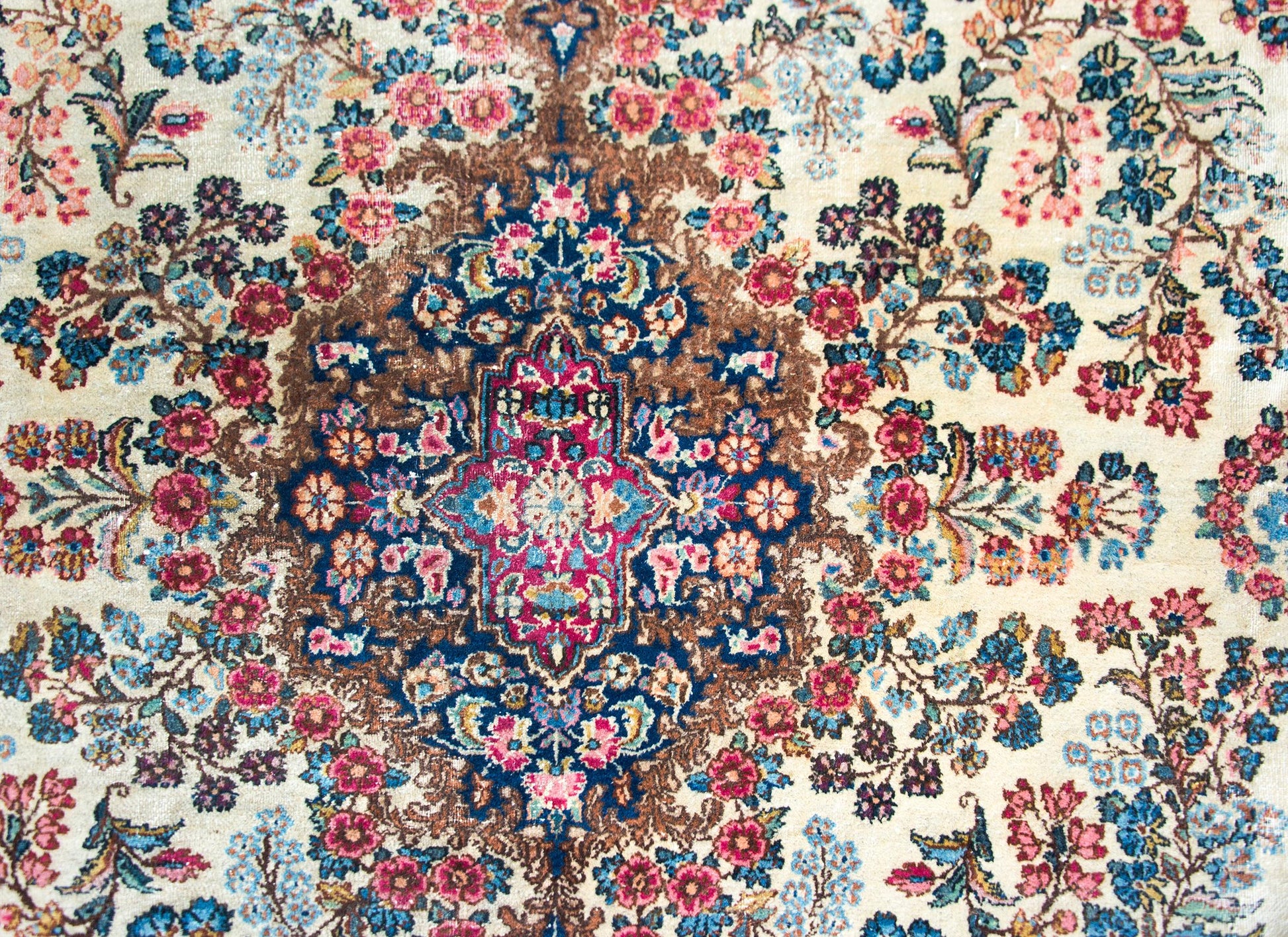 Early 20th Century Persian Kirman Rug For Sale