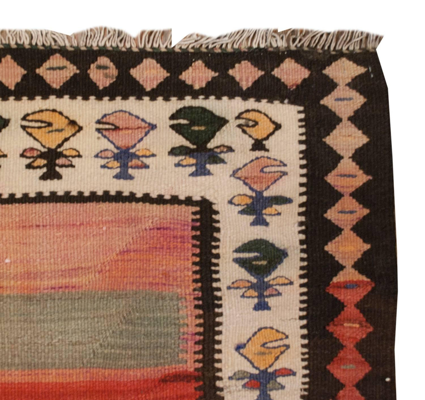 Bold Early 20th Century Zarand Kilim Runner For Sale