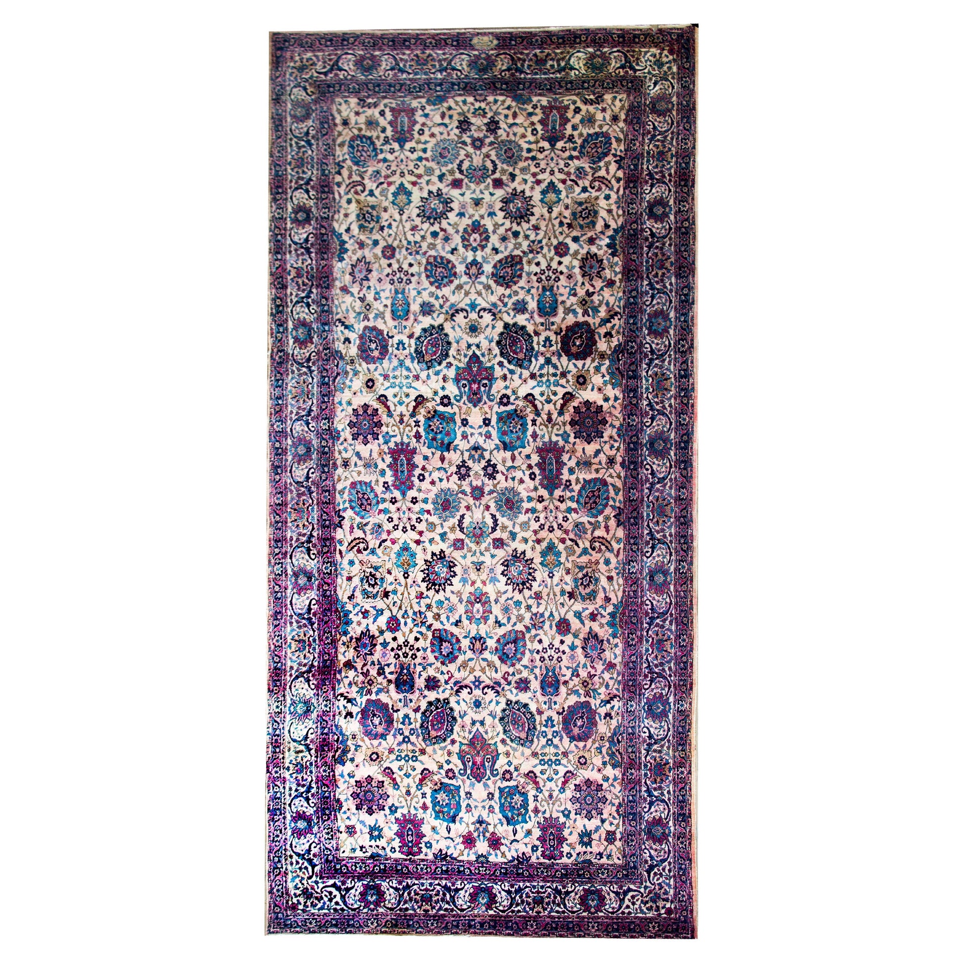 Early 20th Century Persian Yazd Rug For Sale