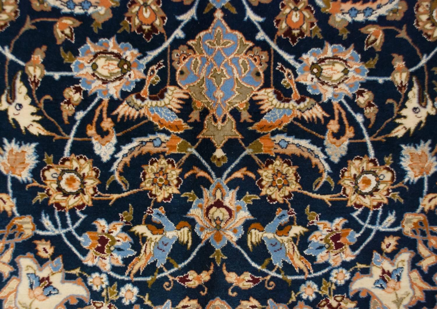 Whimsical Early 20th Century Isfahan Rug For Sale