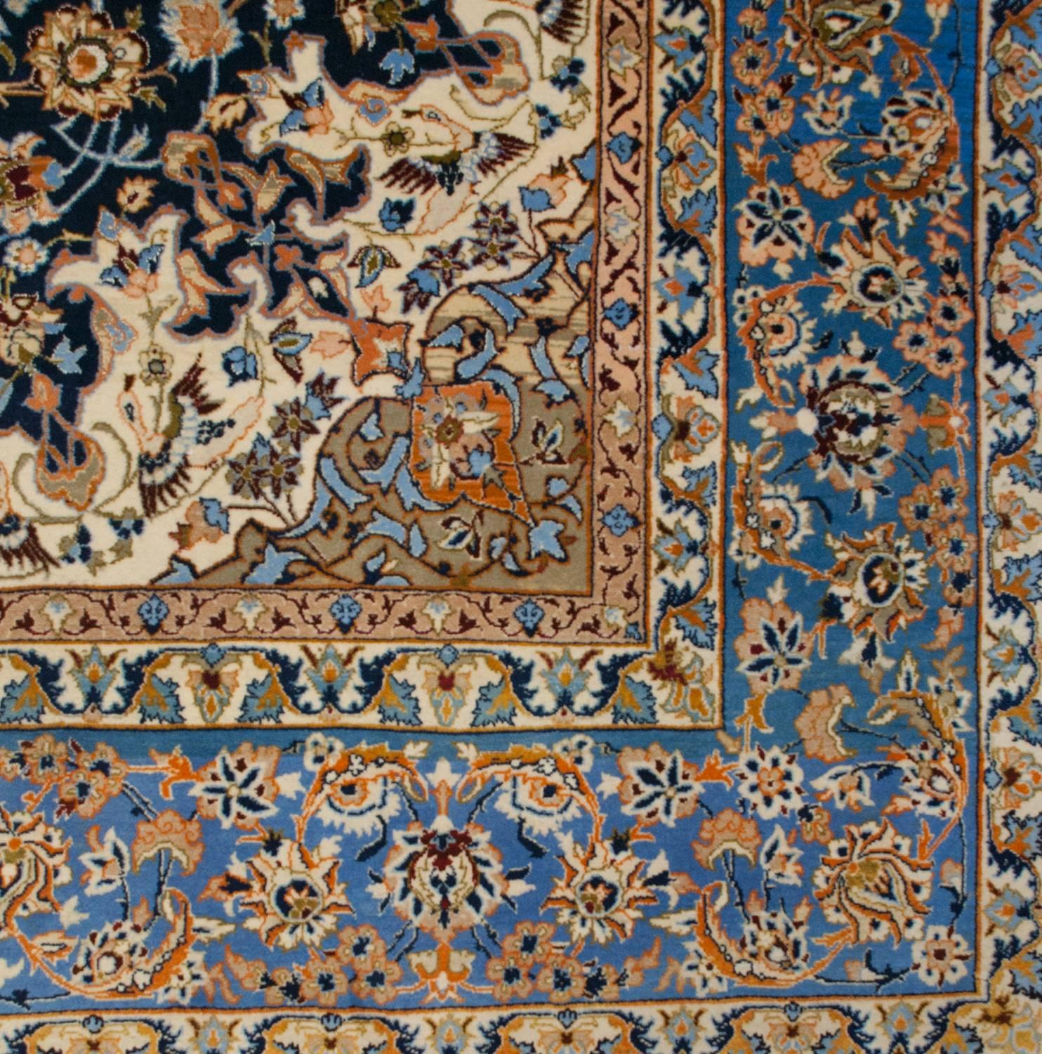 Whimsical Early 20th Century Isfahan Rug For Sale
