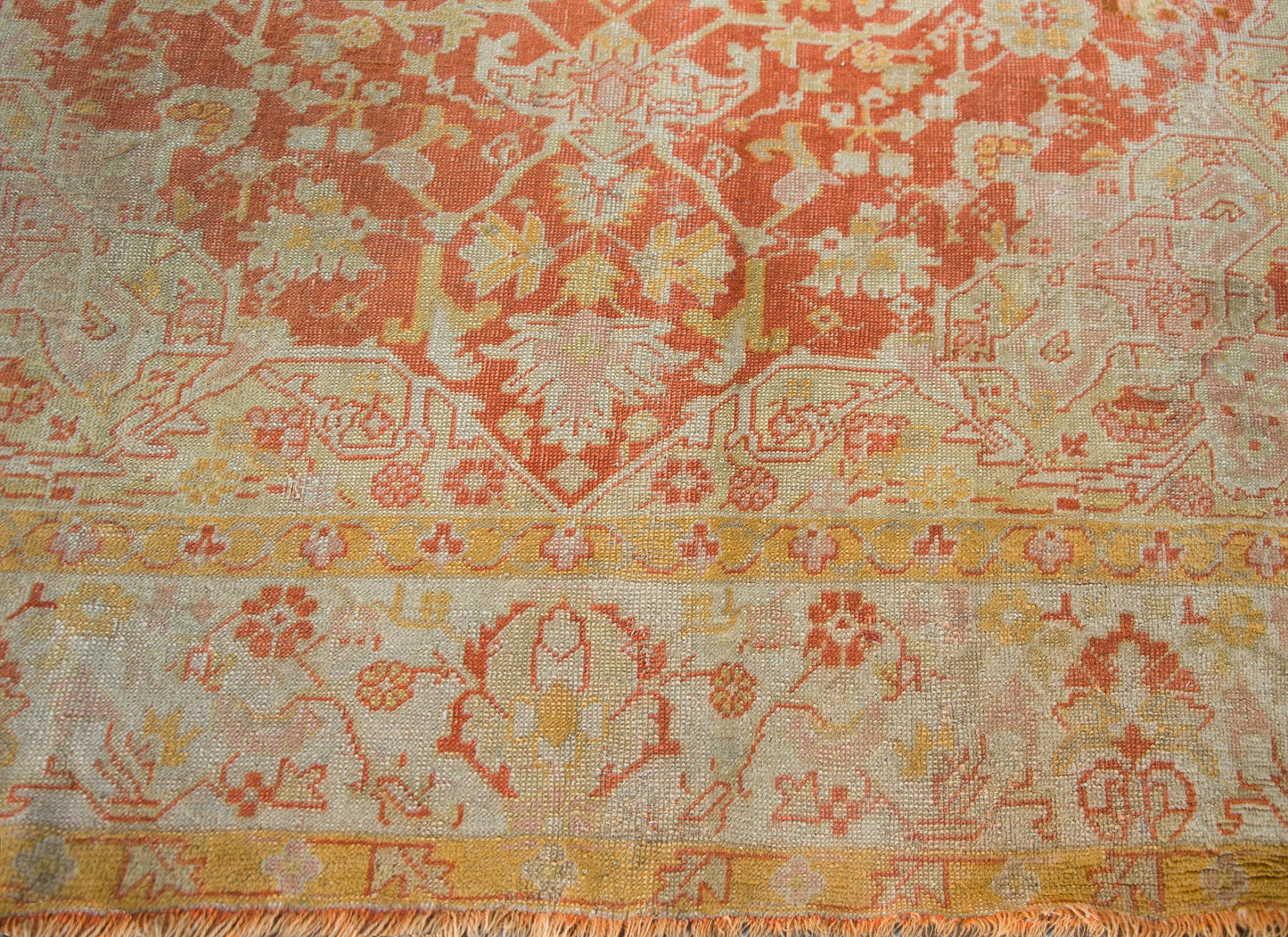19th Century Turkish Oushak Rug For Sale