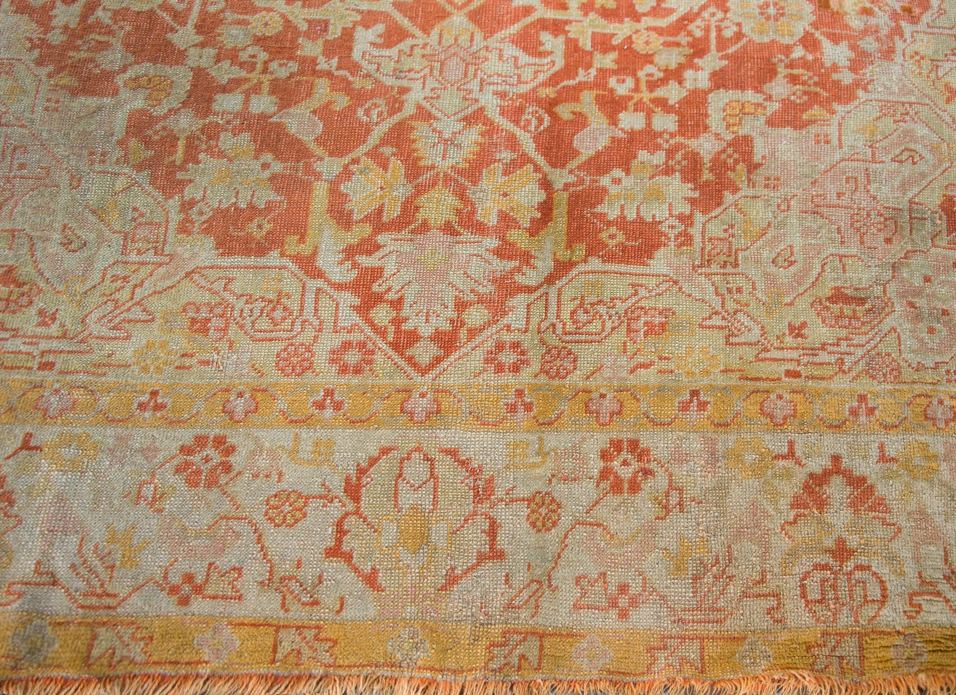 19th Century Turkish Oushak Rug For Sale