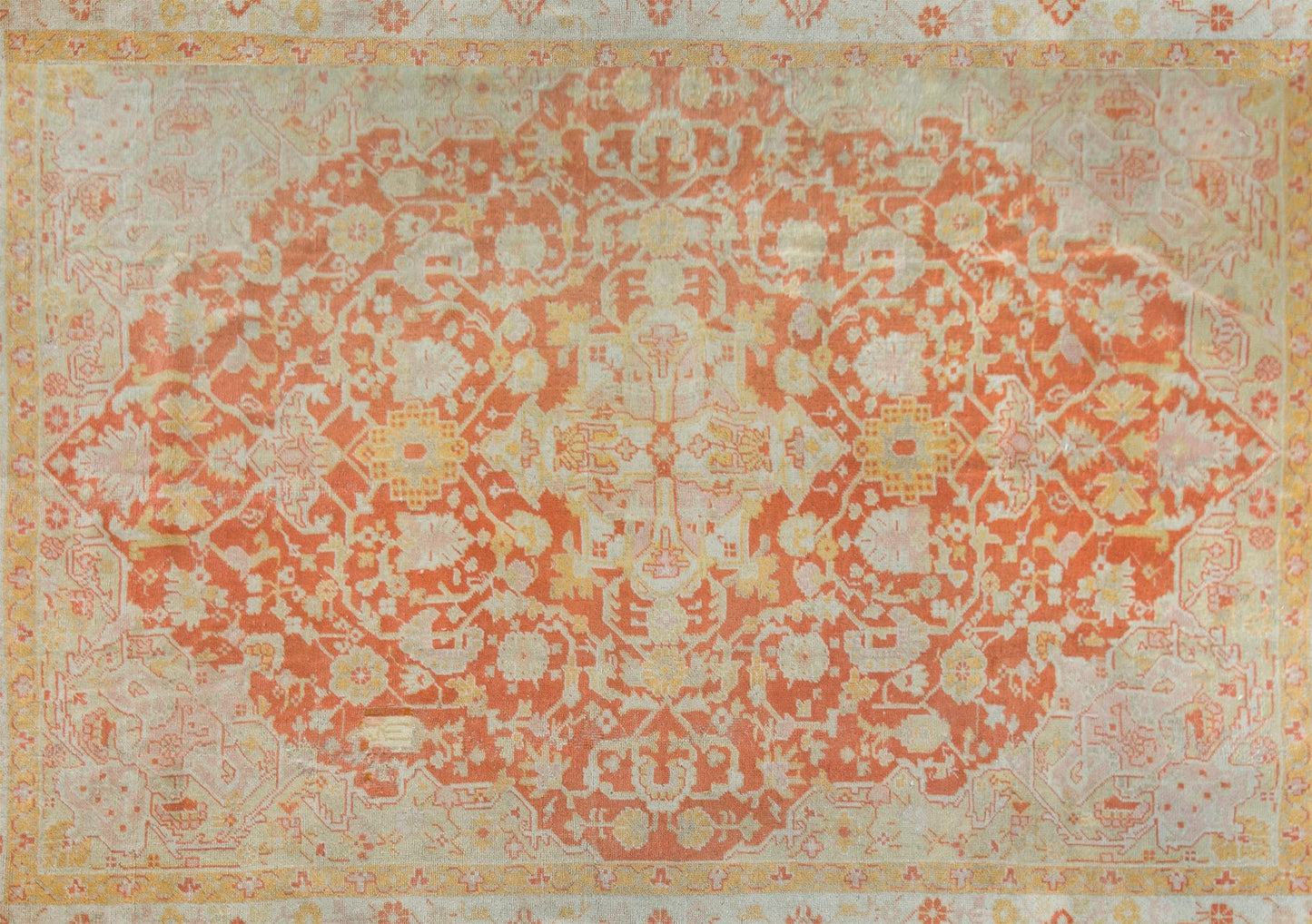 19th Century Turkish Oushak Rug For Sale