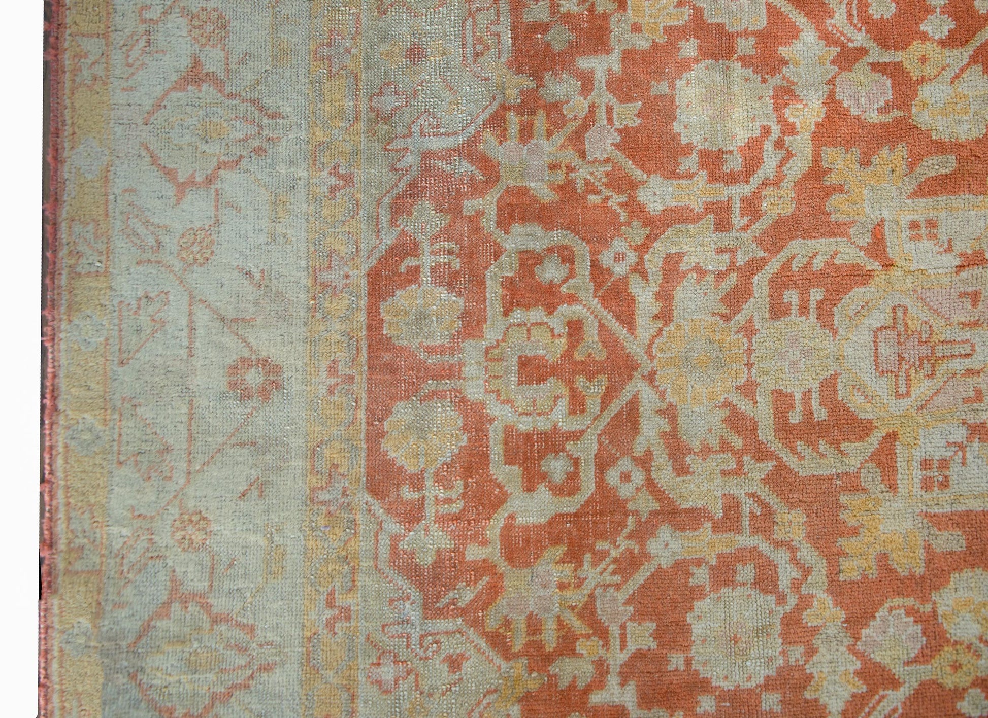 19th Century Turkish Oushak Rug For Sale