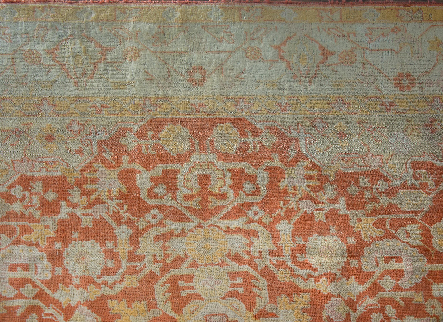 19th Century Turkish Oushak Rug For Sale