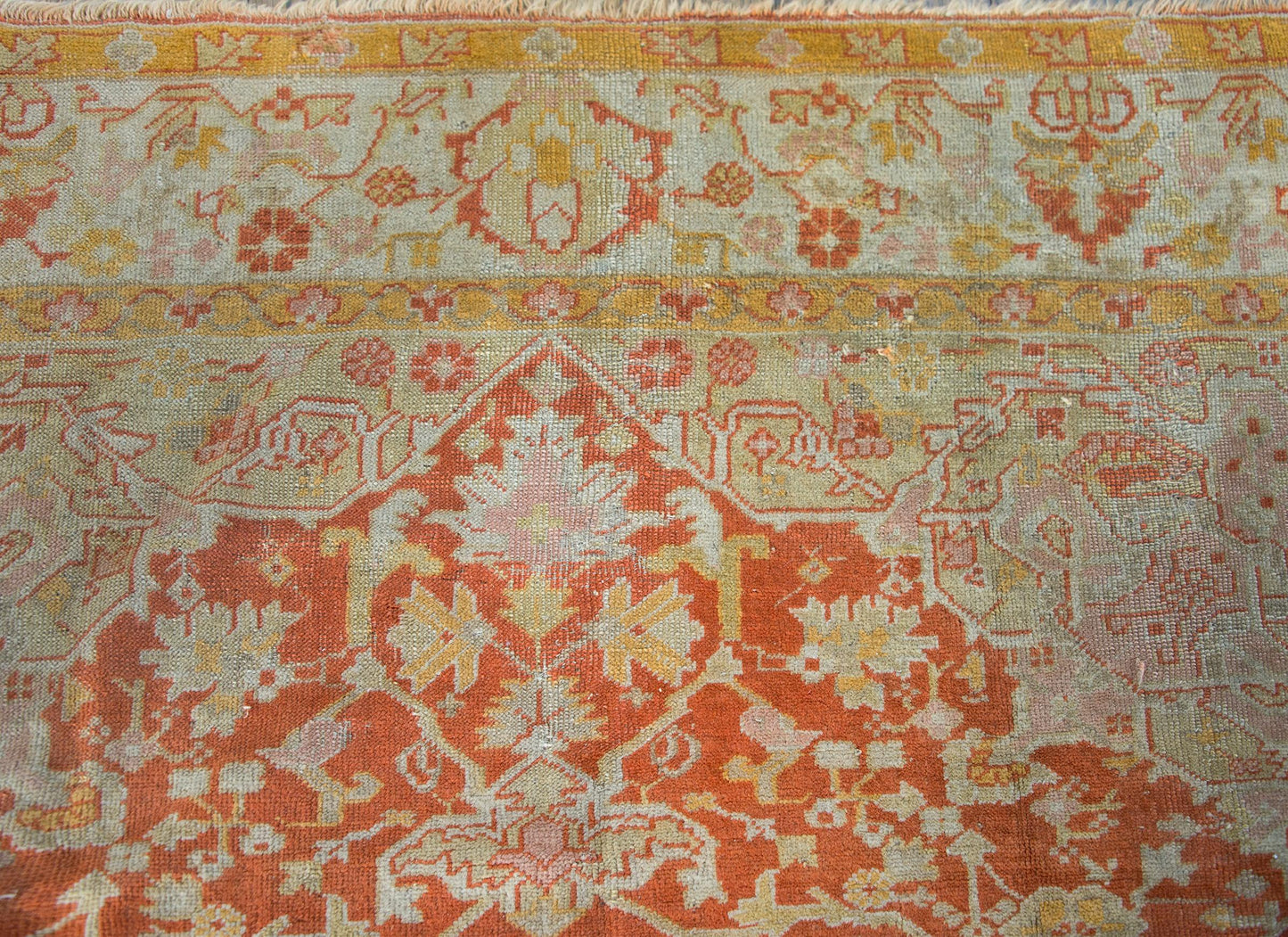 19th Century Turkish Oushak Rug For Sale