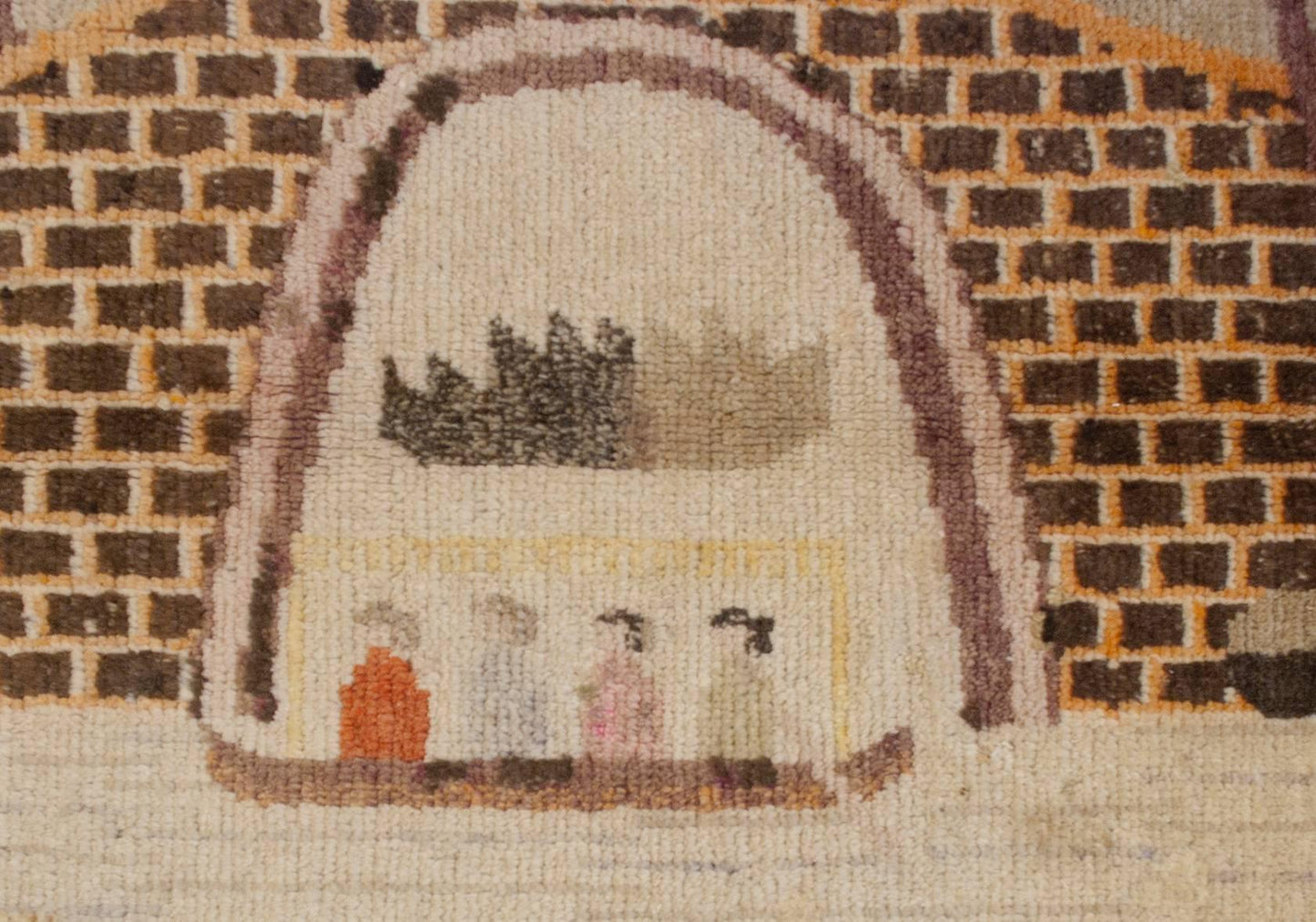 Mid-20th Century Pictorial Khotan Rug For Sale