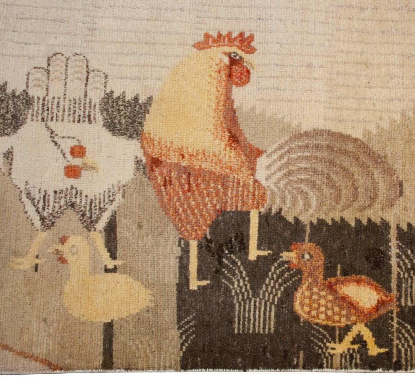 Mid-20th Century Pictorial Khotan Rug For Sale