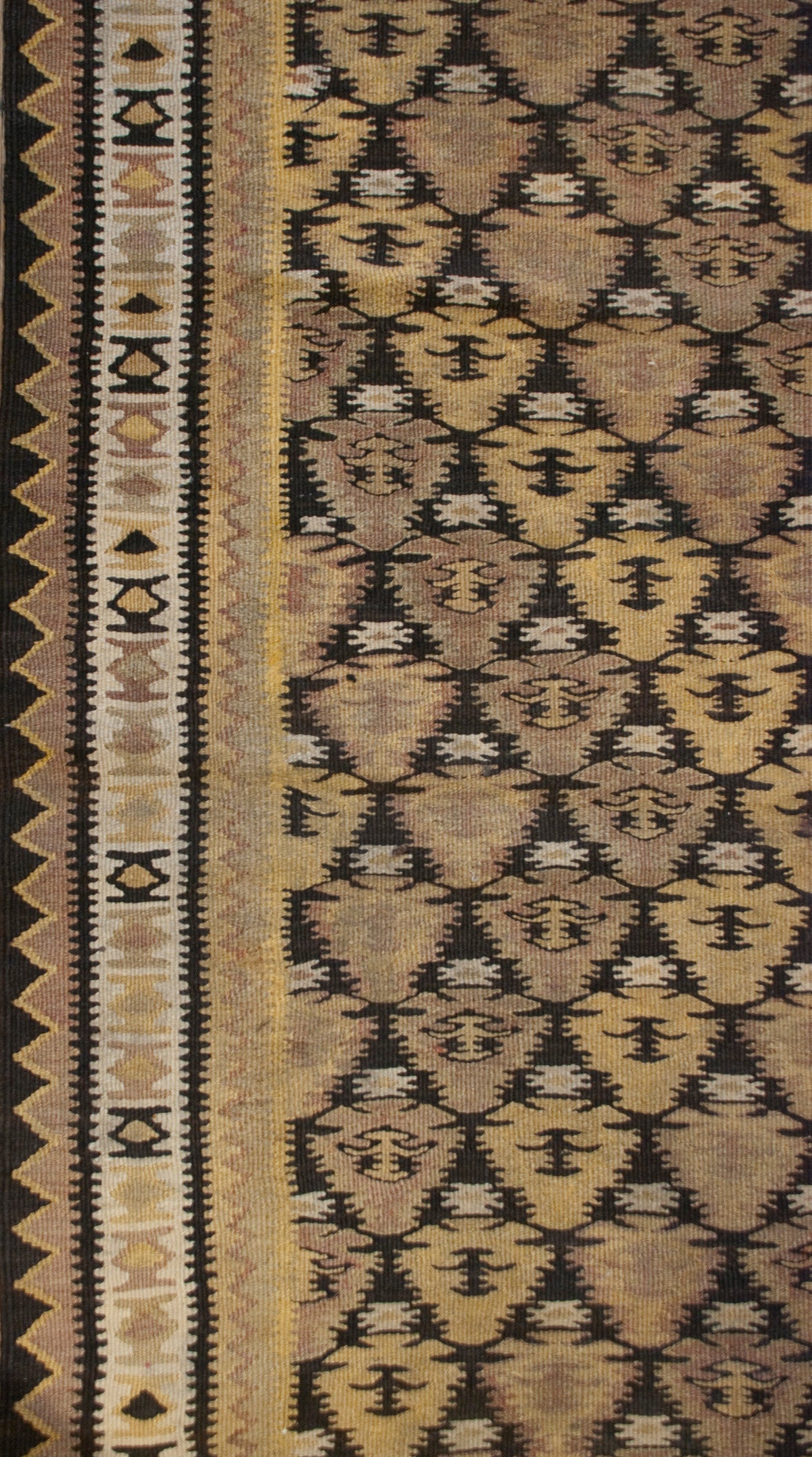 Early 20th Century Qazvin Kilim Runner For Sale
