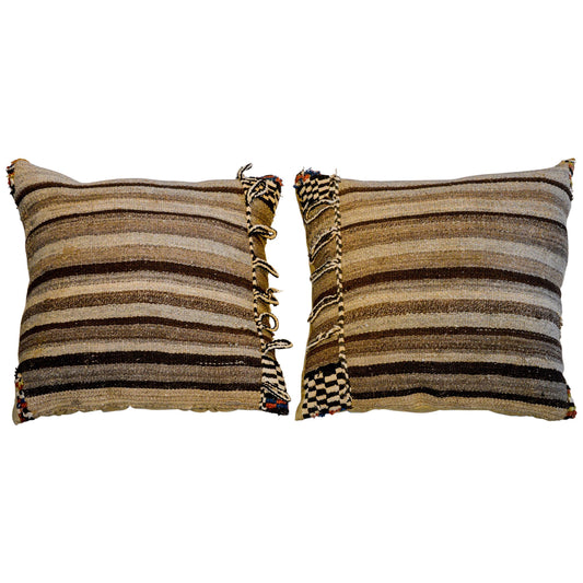 Pair of Early 20th Century Gabbeh Kilim Pillows For Sale
