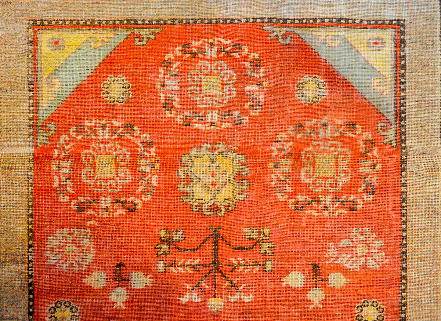 Beautiful Early 20th Century Central Asian Khotan Rug For Sale