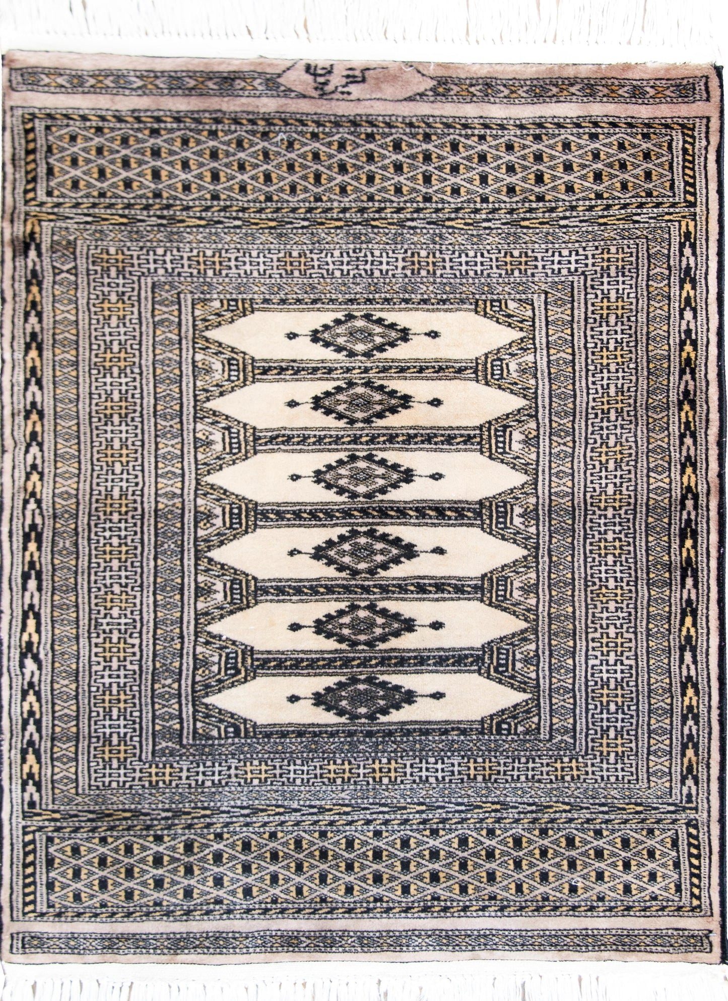 Vintage Pakistani Bokhara Rug For Sale