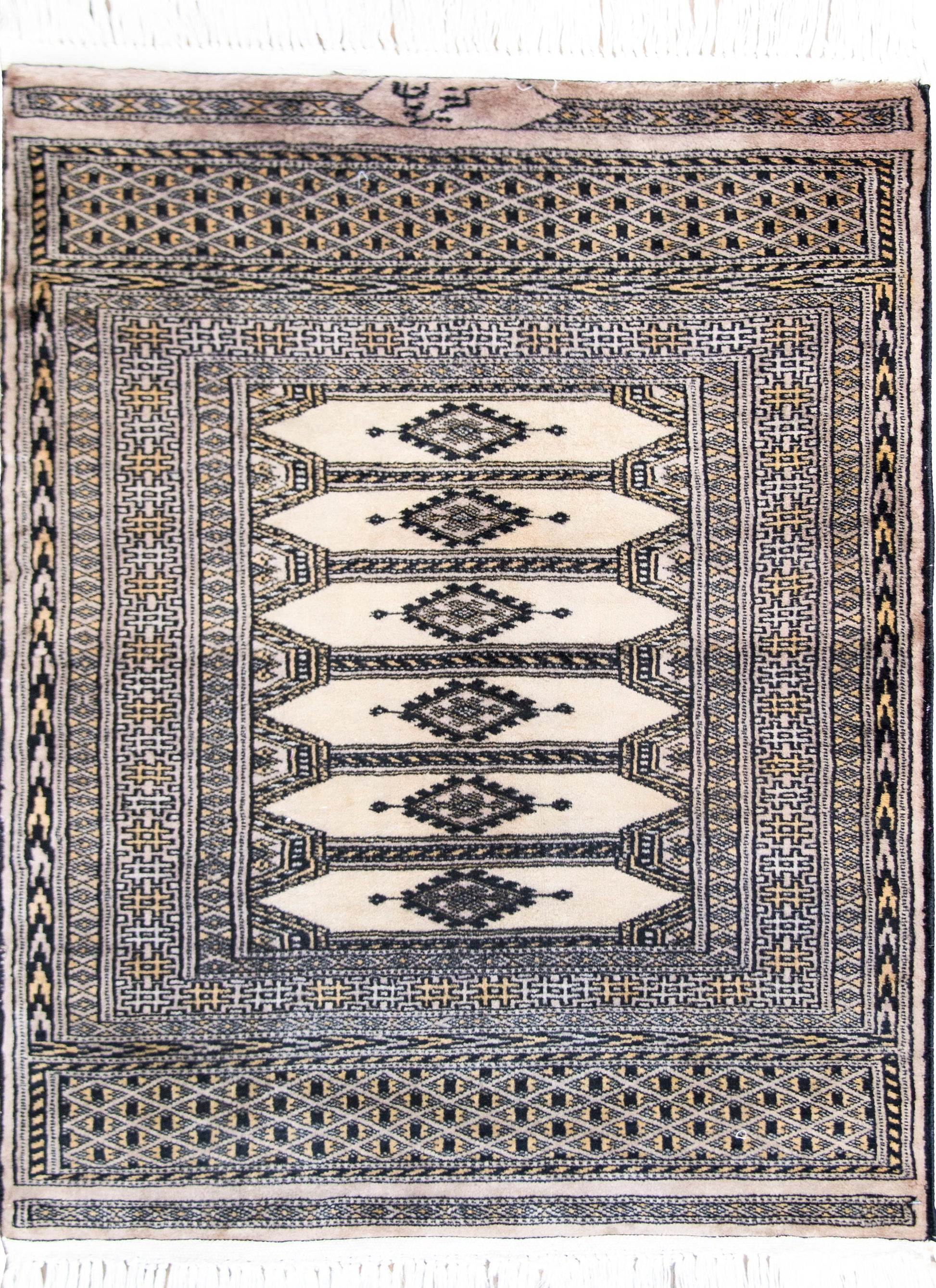 Vintage Pakistani Bokhara Rug For Sale