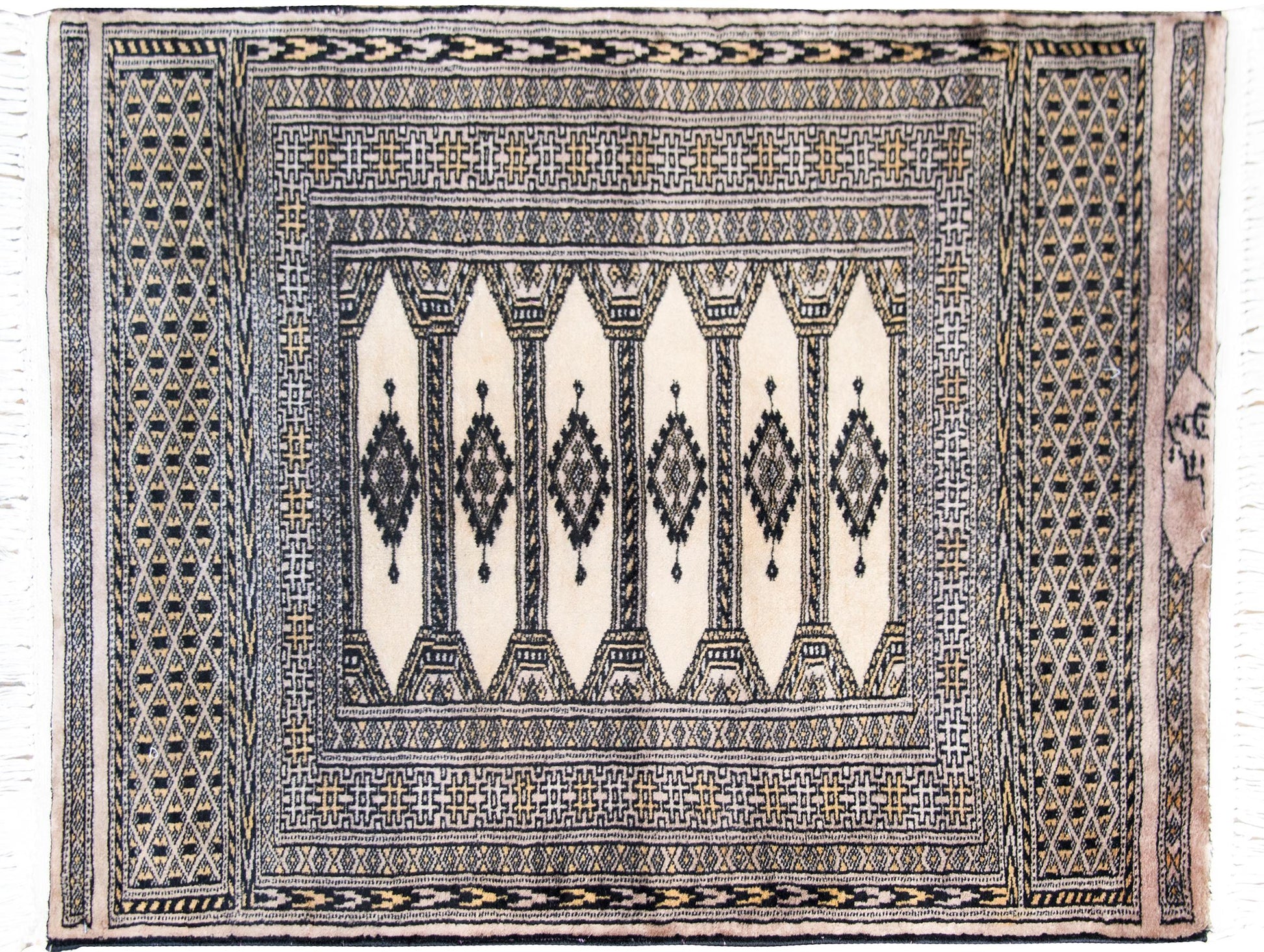 Vintage Pakistani Bokhara Rug For Sale