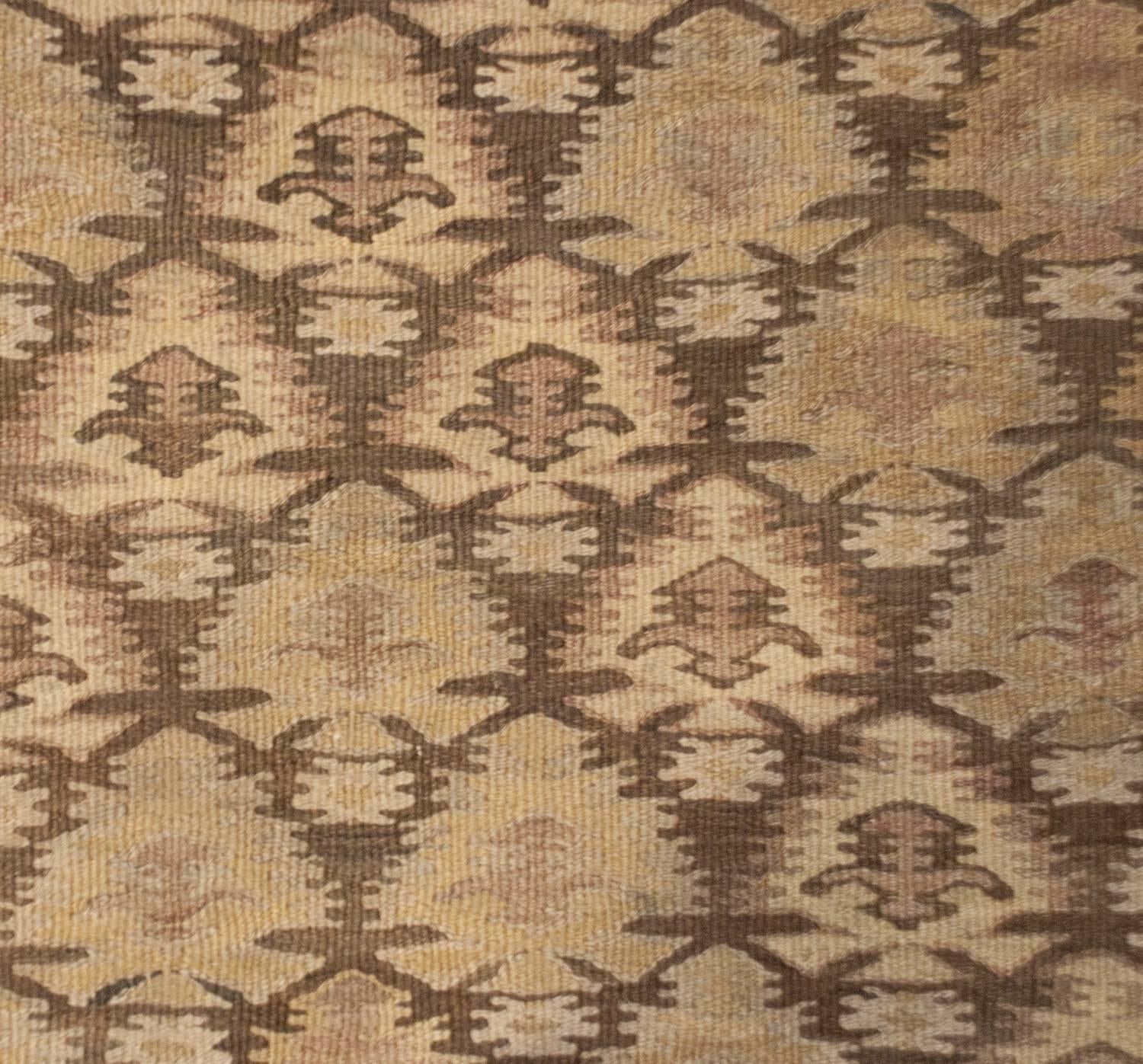 Beautiful Early 20th Century Qazvin Kilim Runner For Sale