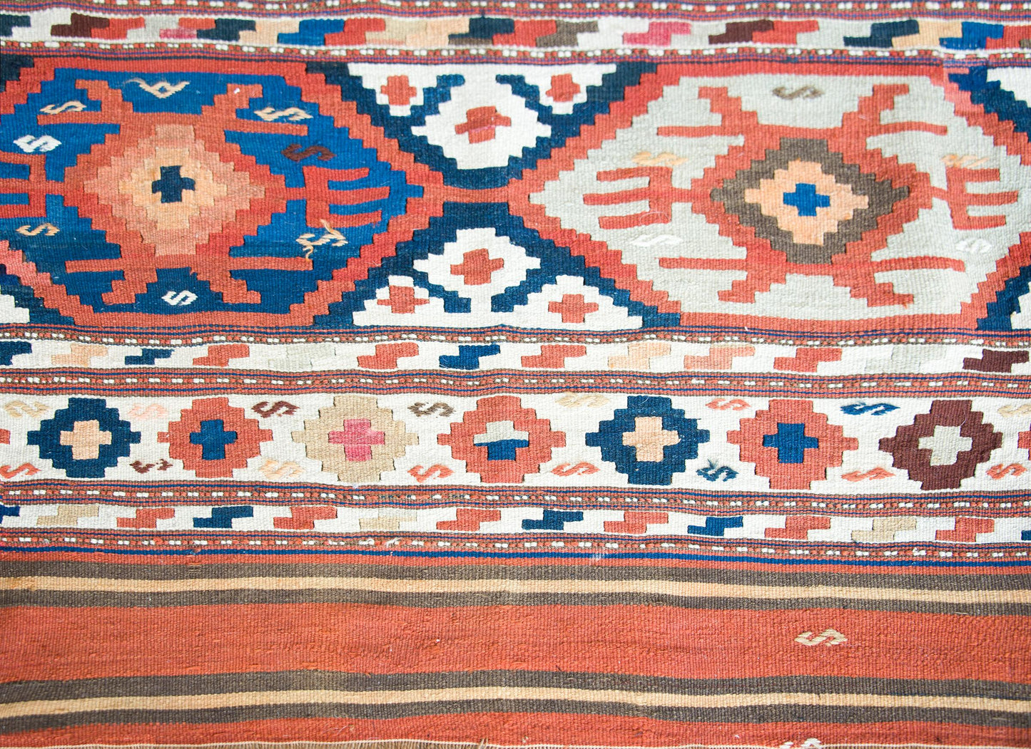 Early 20th Century Persian Azari Kilim Rug For Sale