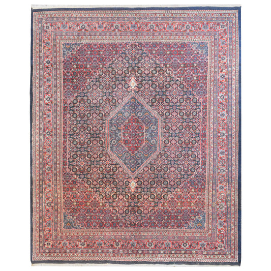 Vintage Indian Bidhar Rug For Sale