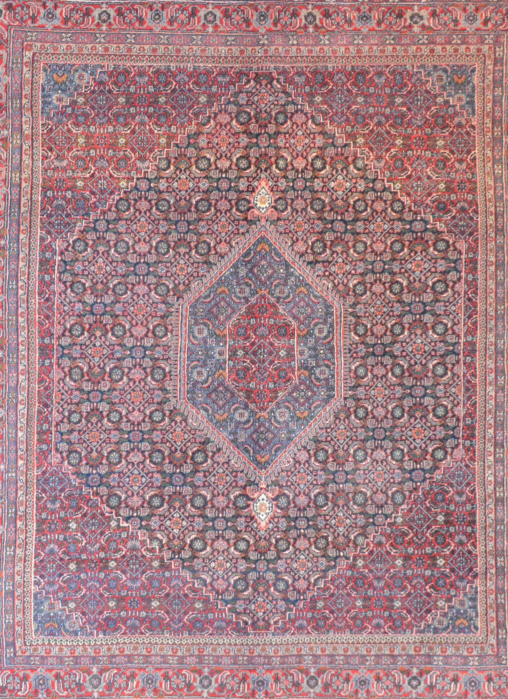 Vintage Indian Bidhar Rug For Sale