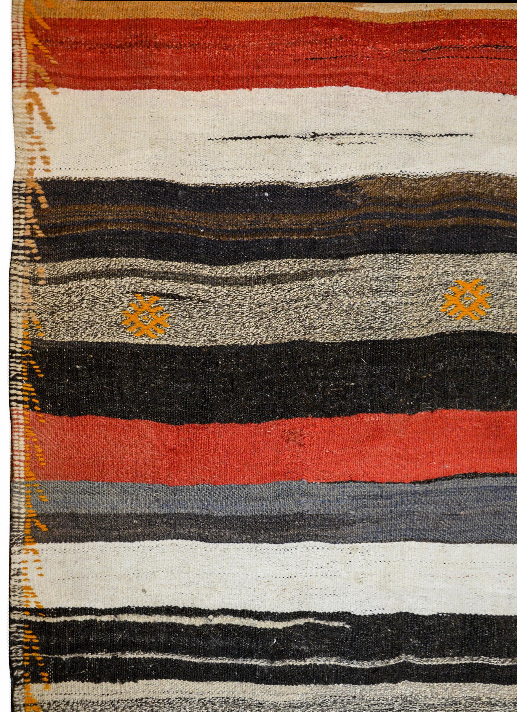 Midcentury Konya Kilim Runner For Sale
